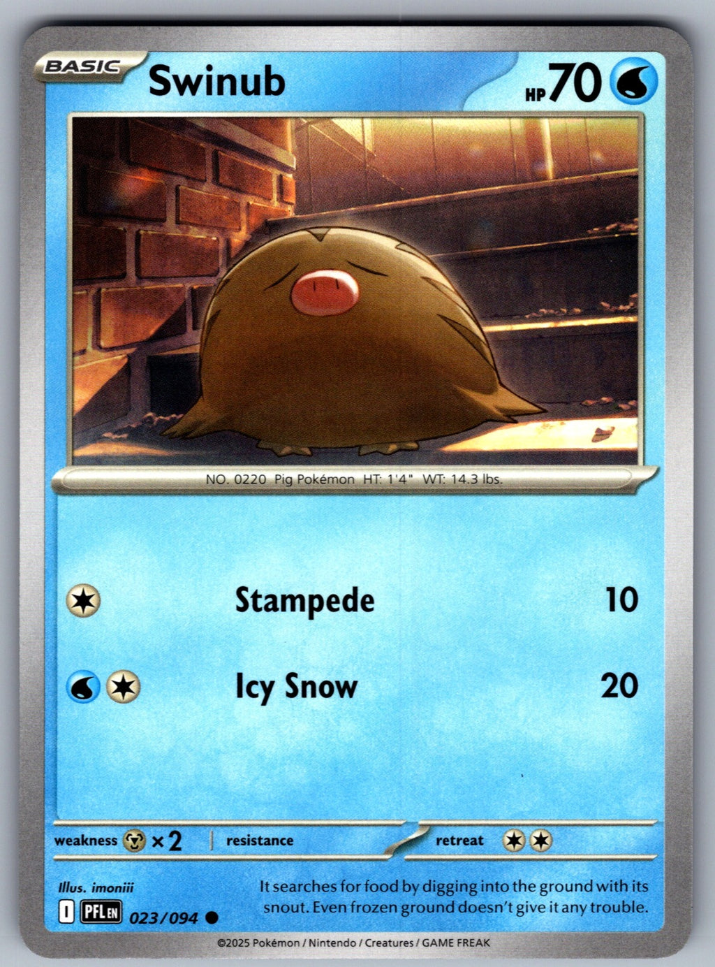 Swinub Common ME02: Phantasmal Flames 023/094 NM 2025