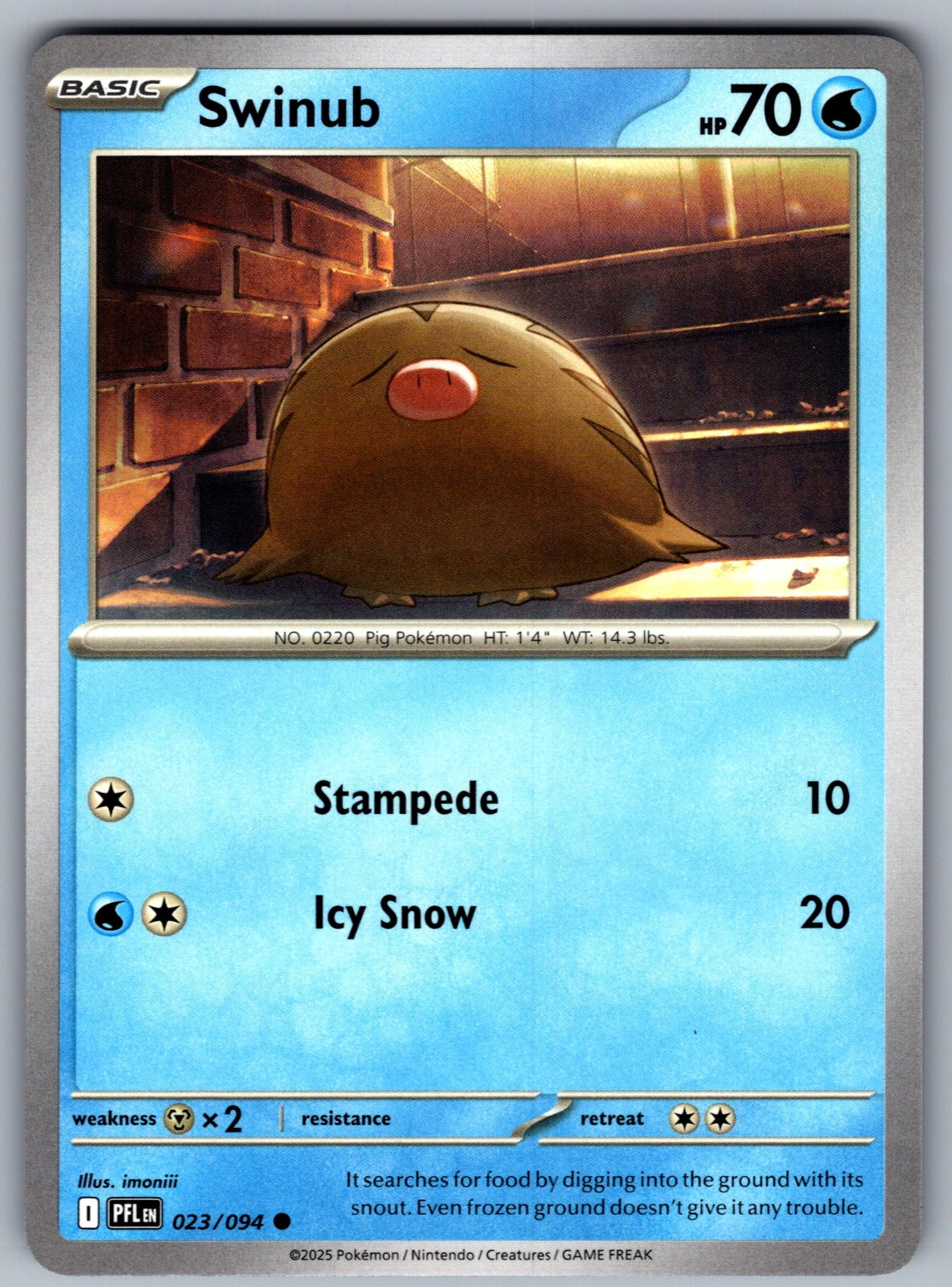 Swinub Common ME02: Phantasmal Flames 023/094 NM 2025