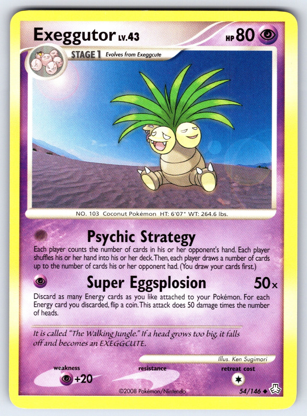 Exeggutor Uncommon Legends Awakened 54/146 LP 2008