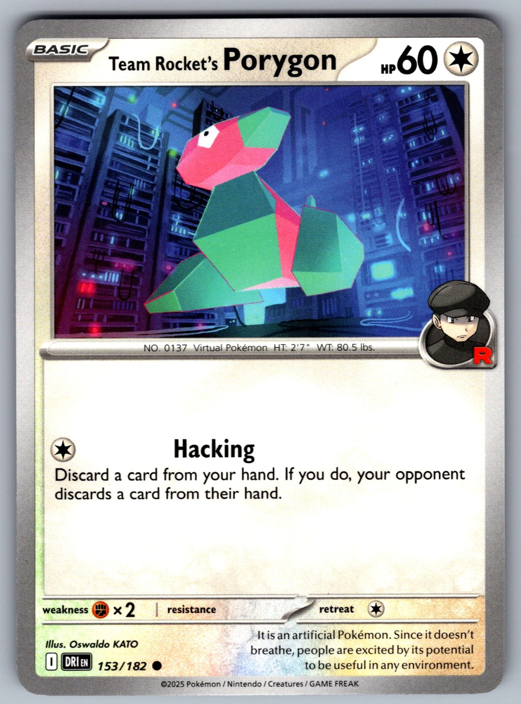 Team Rocket's Porygon Common SV10: Destined Rivals 153/182 NM 2025