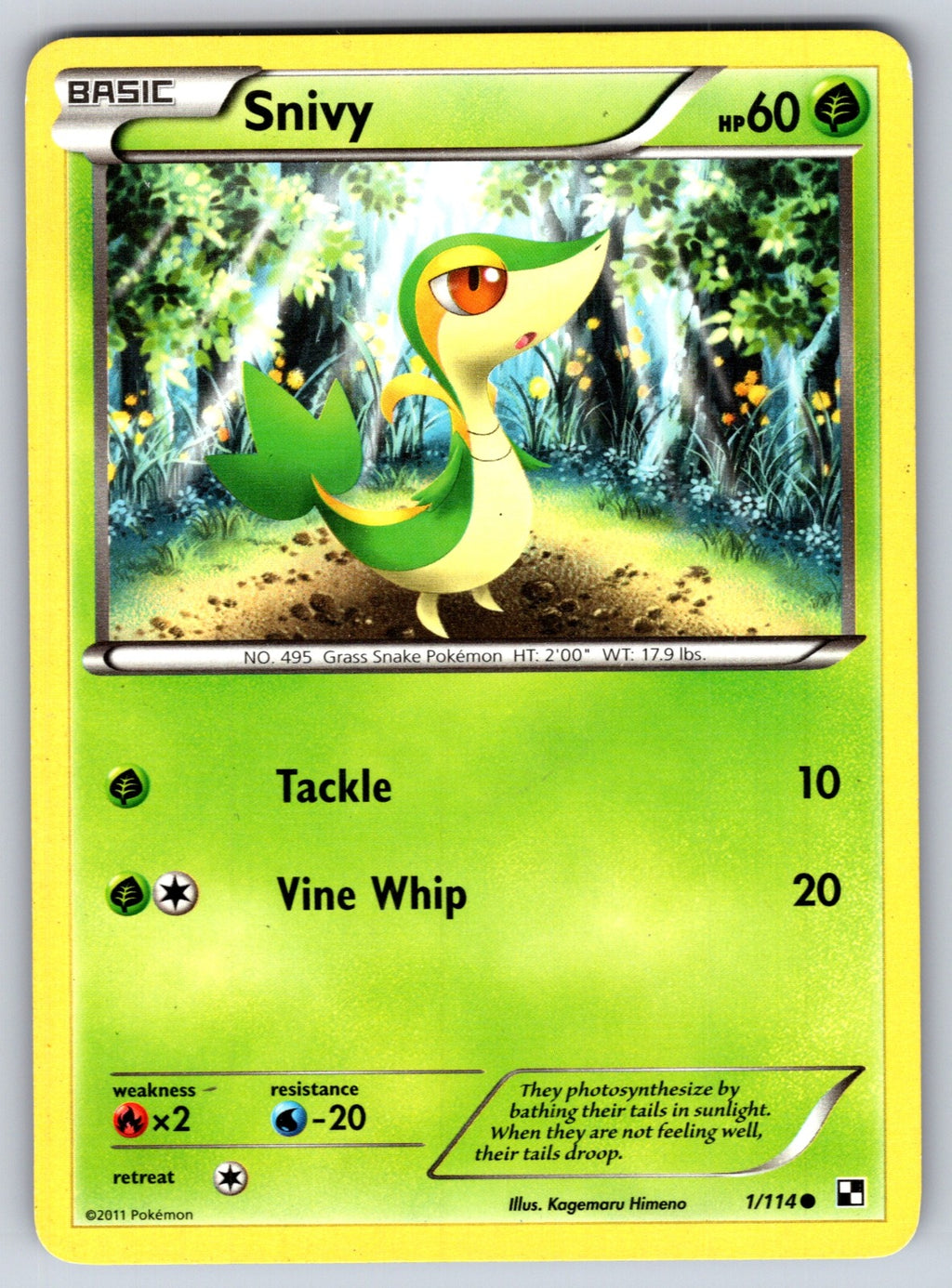 Snivy (2) Common Black and White 2/114 LP 2011