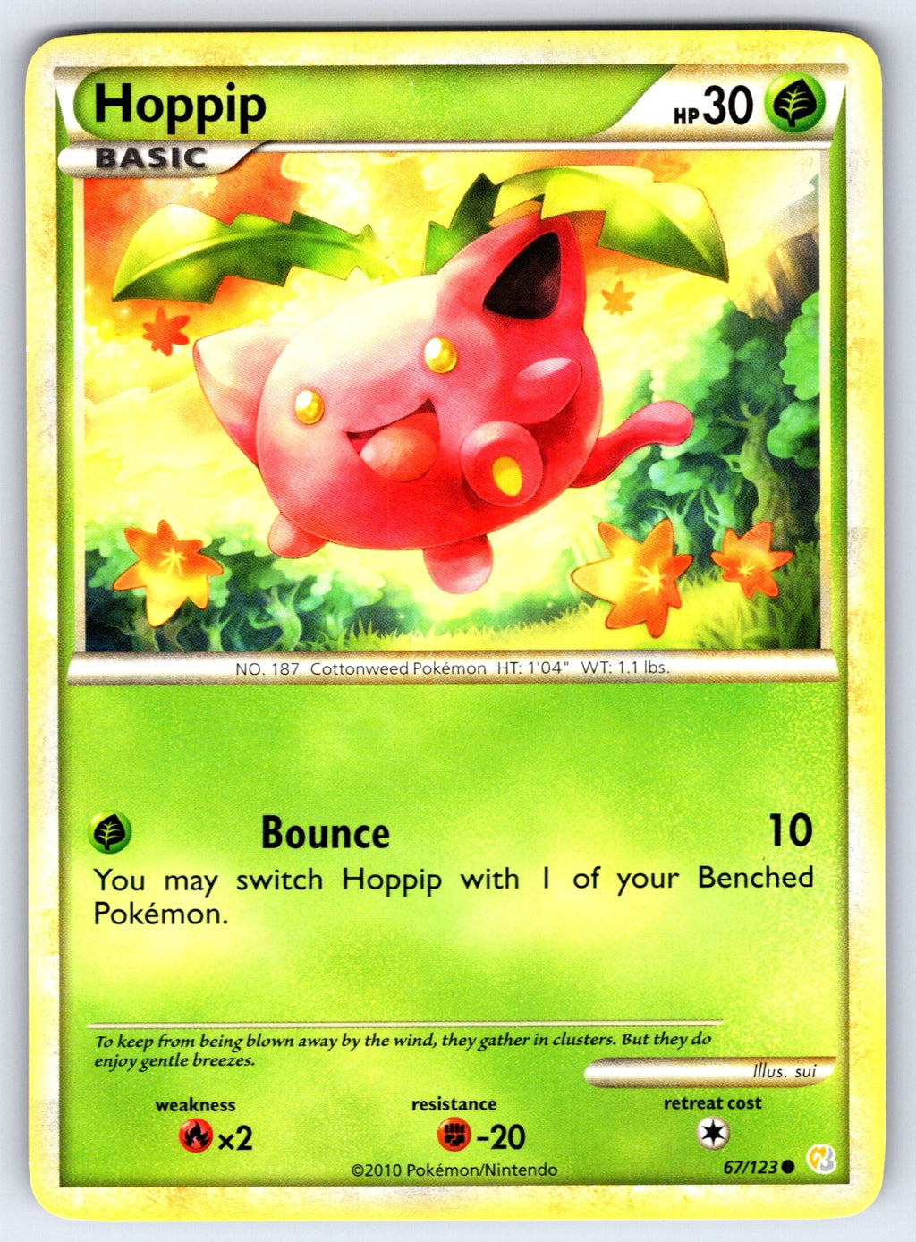 Hoppip Common HeartGold SoulSilver 67/123 LP 2010