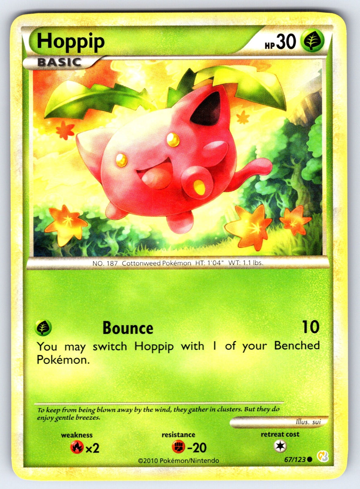 Hoppip Common HeartGold SoulSilver 67/123 LP 2010