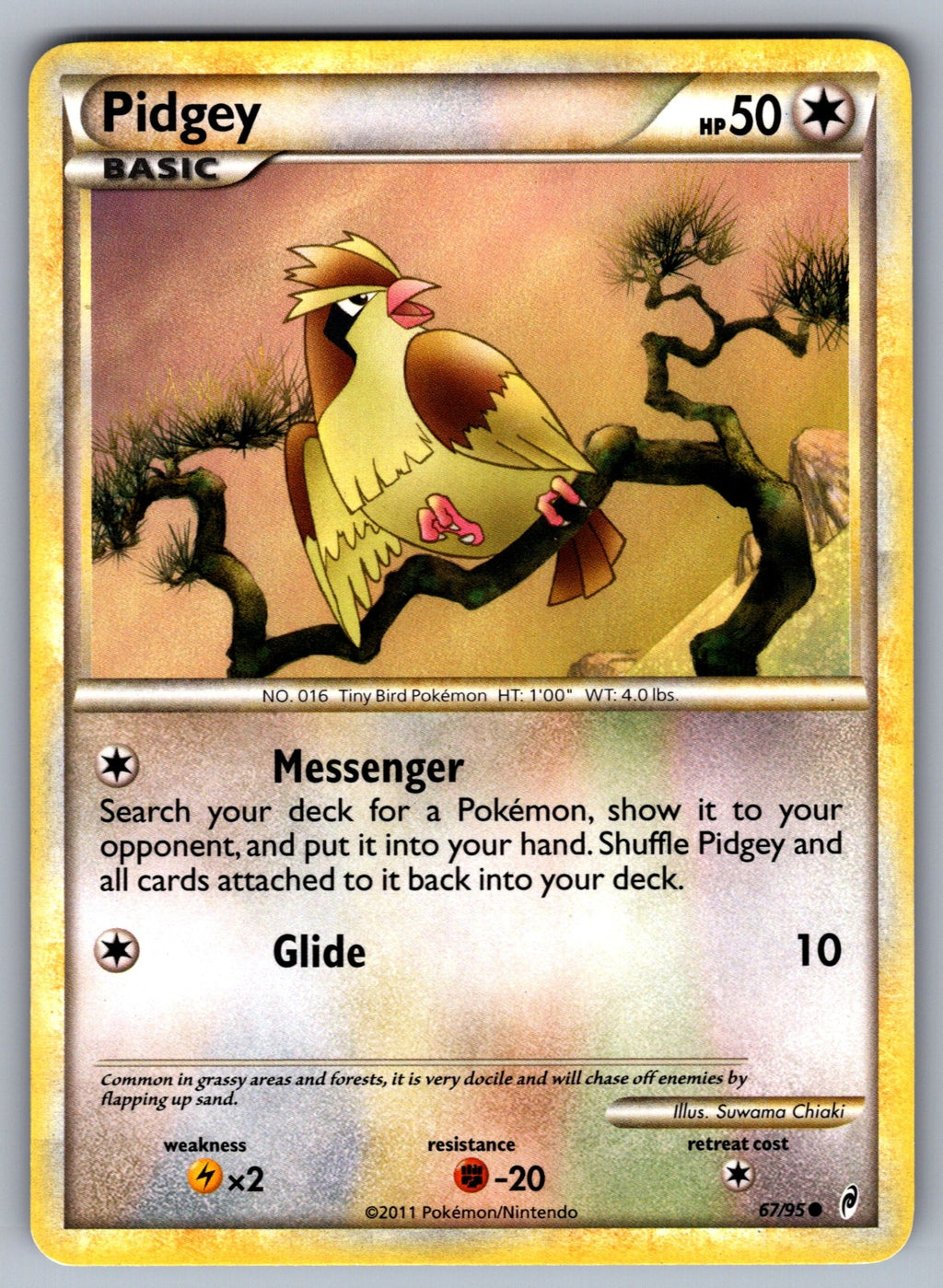 Pidgey Common Call of Legends 67/95 LP 2011