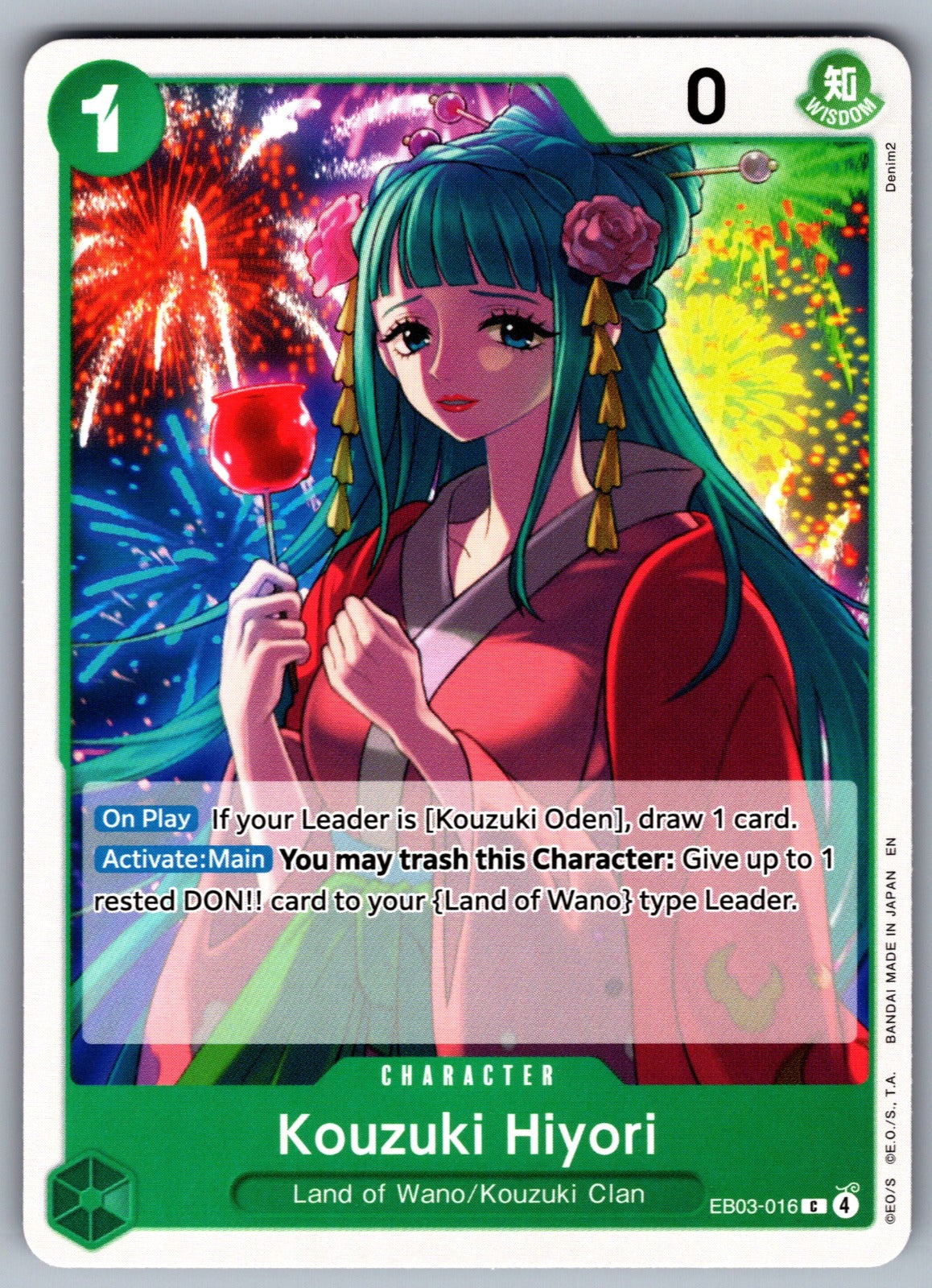 Kouzuki Hiyori C Extra Booster: One Piece Heroines Edition EB03-016 NM 2026