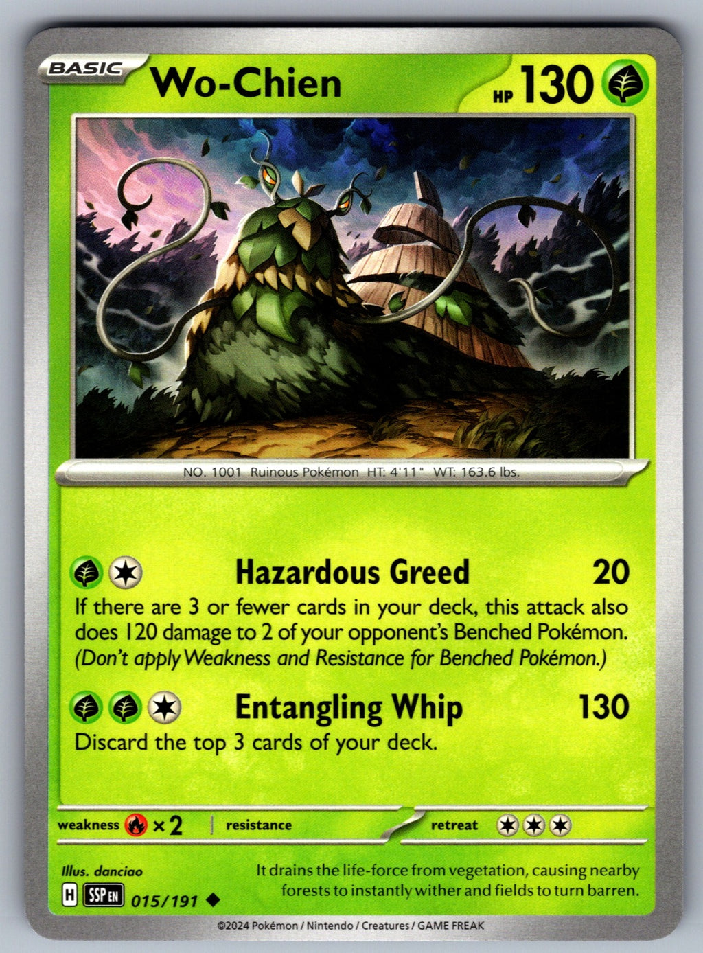 Wo-Chien Uncommon SV08: Surging Sparks 015/191 NM 2024
