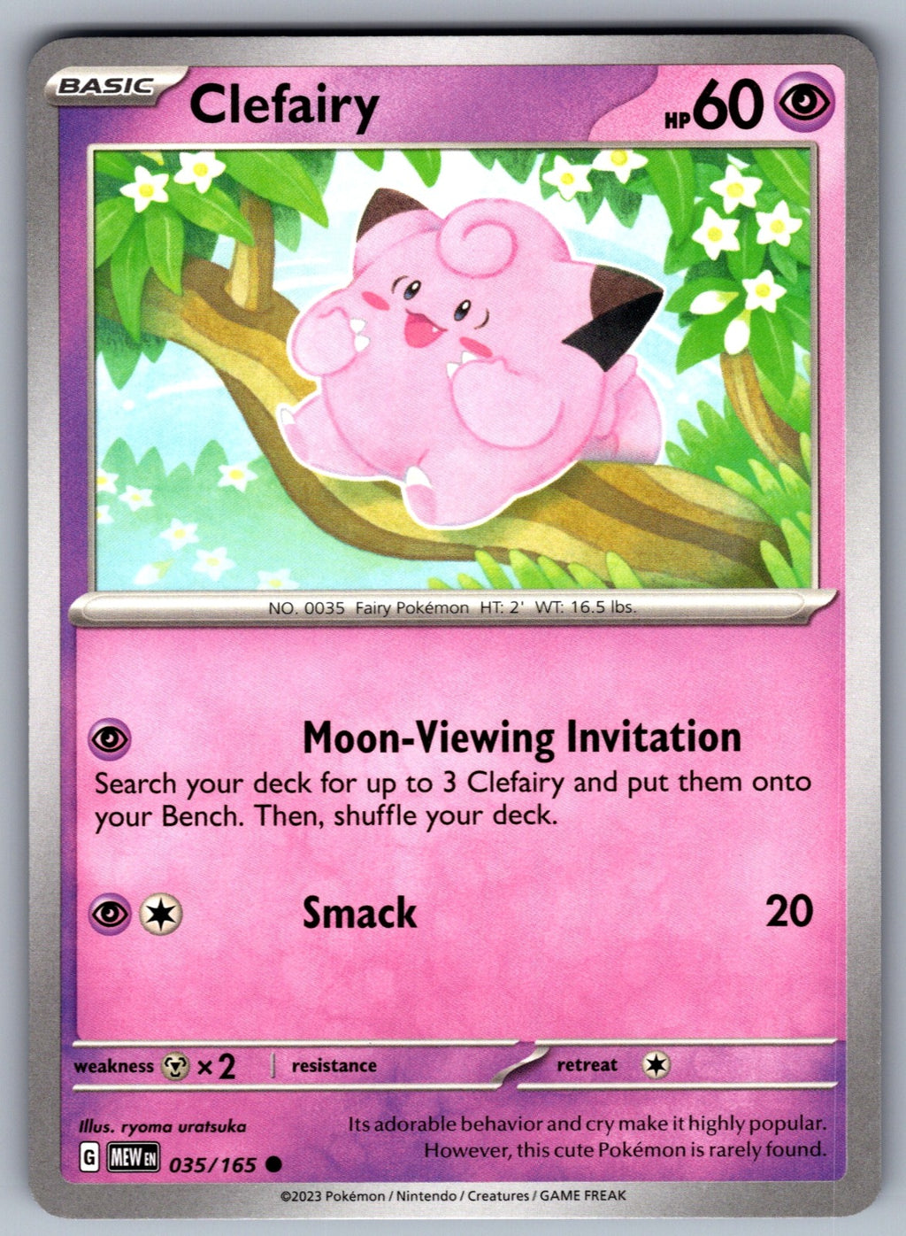 Clefairy Common SV: Scarlet & Violet 151 035/165 NM 2023
