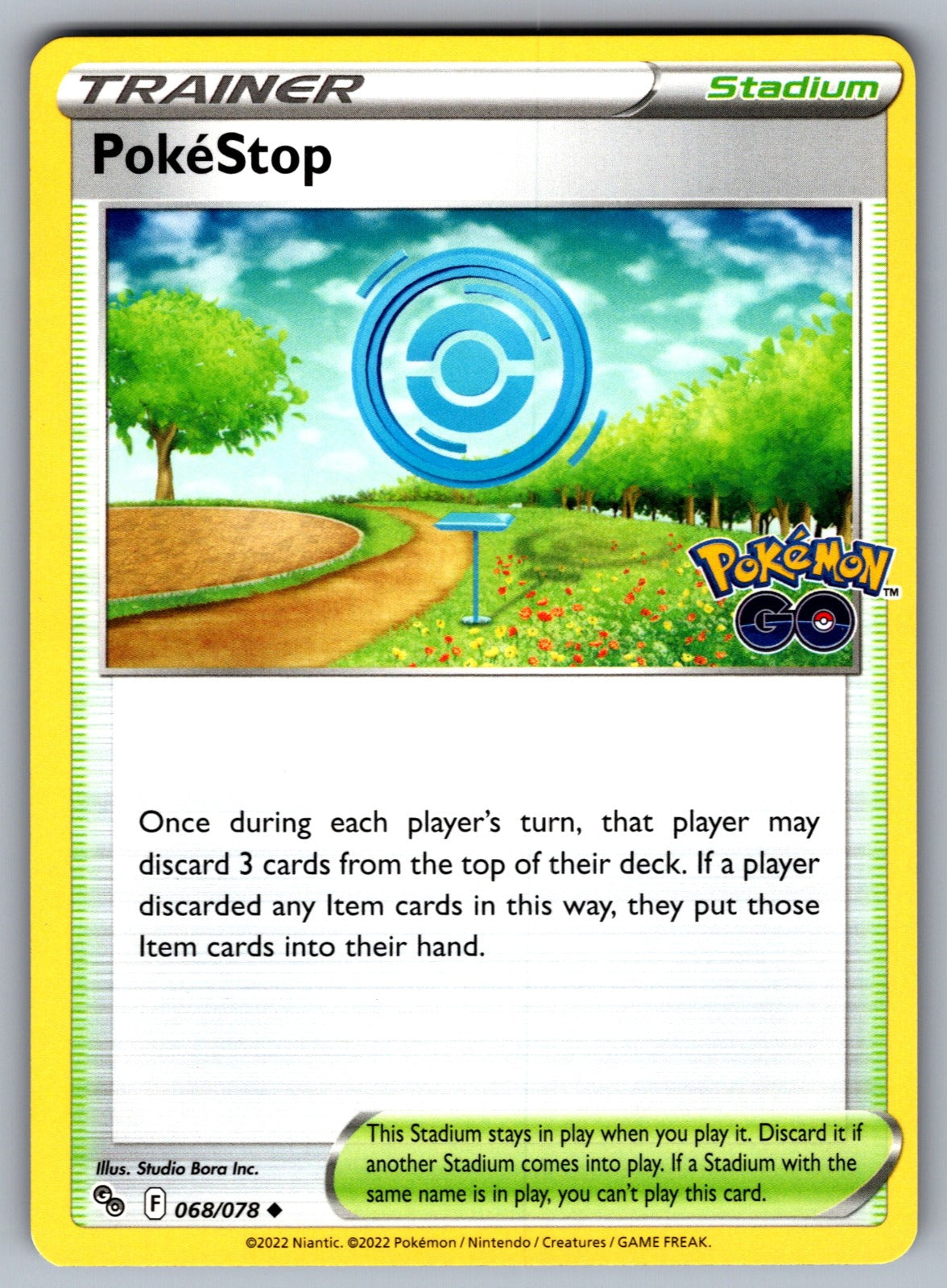 PokeStop Uncommon Pokemon GO 068/078 NM 2022