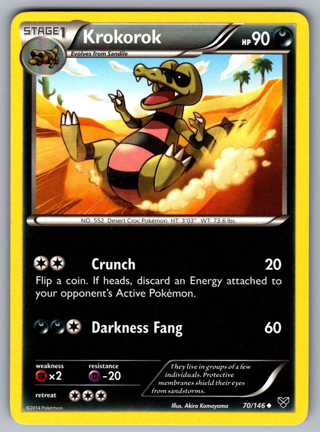 Krokorok Uncommon XY Base Set 70/146 LP 2014