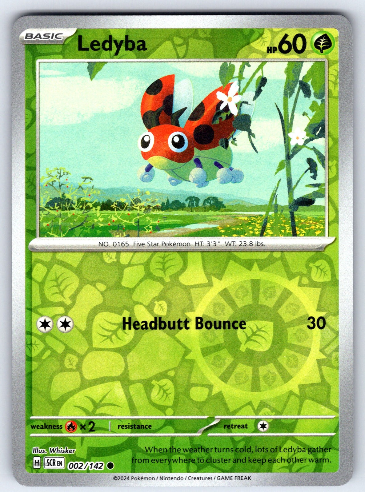 Ledyba Reverse Holo Common SWSH06: Chilling Reign 004/198 NM 2021