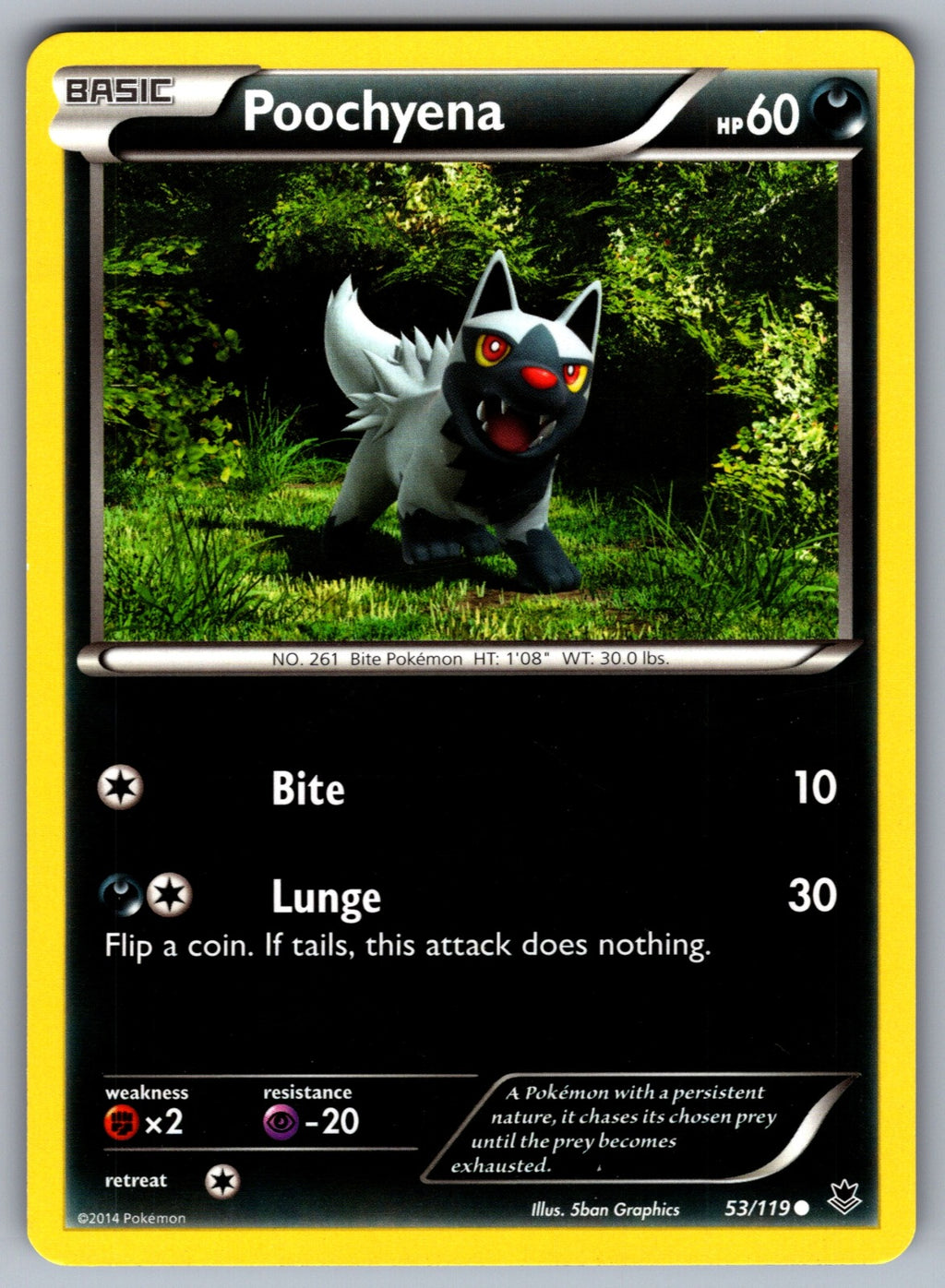 Poochyena Common XY - Phantom Forces 53/119 LP 2014