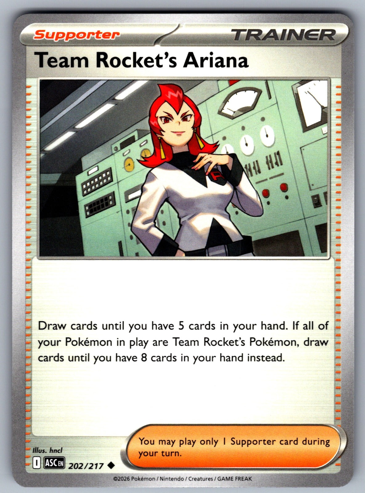 Team Rocket's Ariana Uncommon ME: Ascended Heroes 202/217 NM 2026