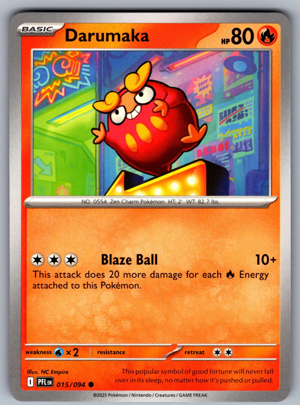 Darumaka Common ME02: Phantasmal Flames 015/094 NM 2025