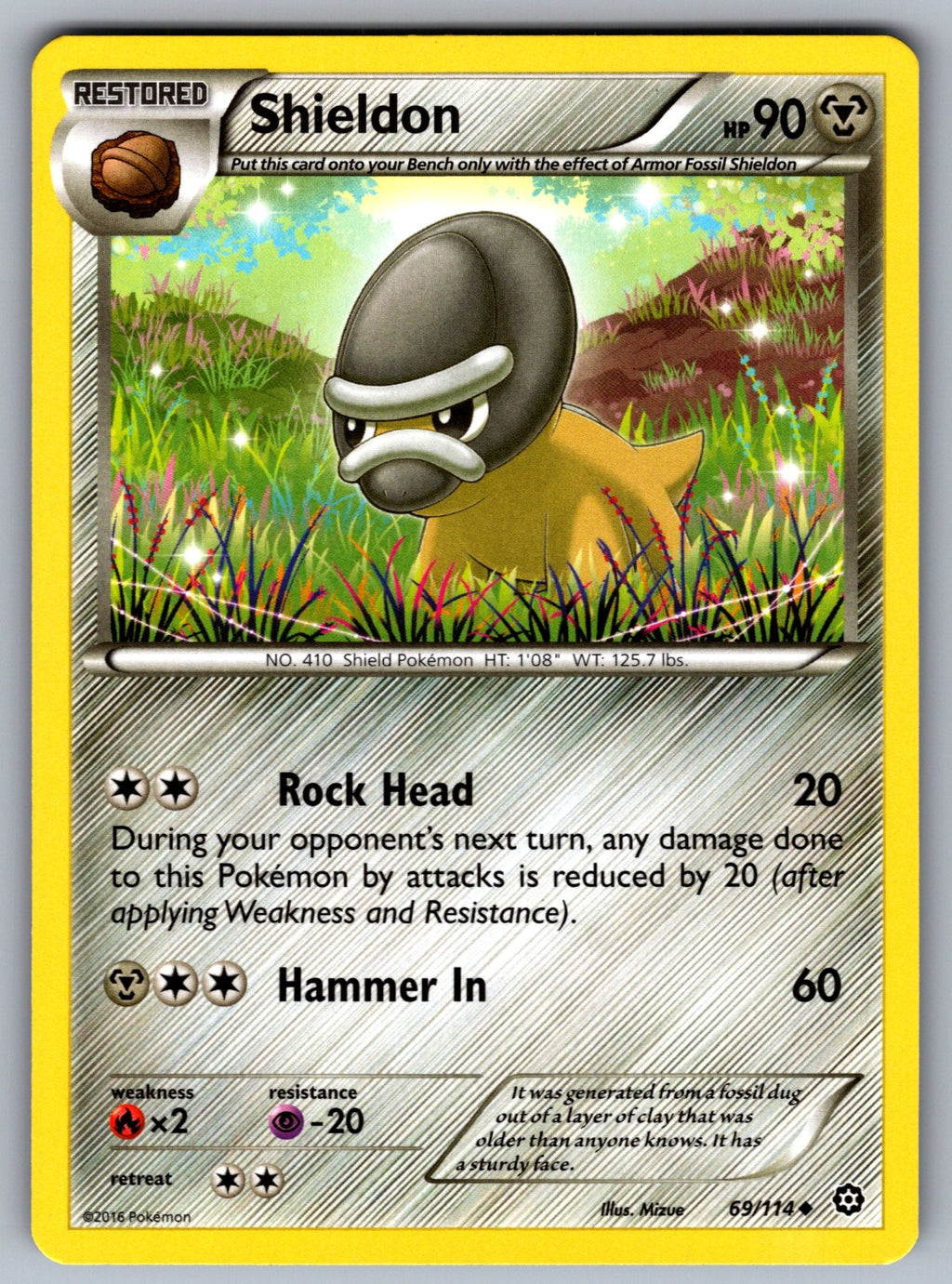 Shieldon Uncommon XY - Steam Siege 69/114 LP 2016