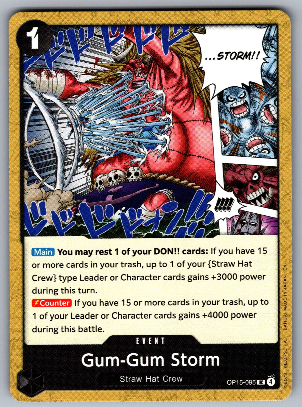 Gum-Gum Storm UC Adventure on Kami's Island OP15-095 NM 2026