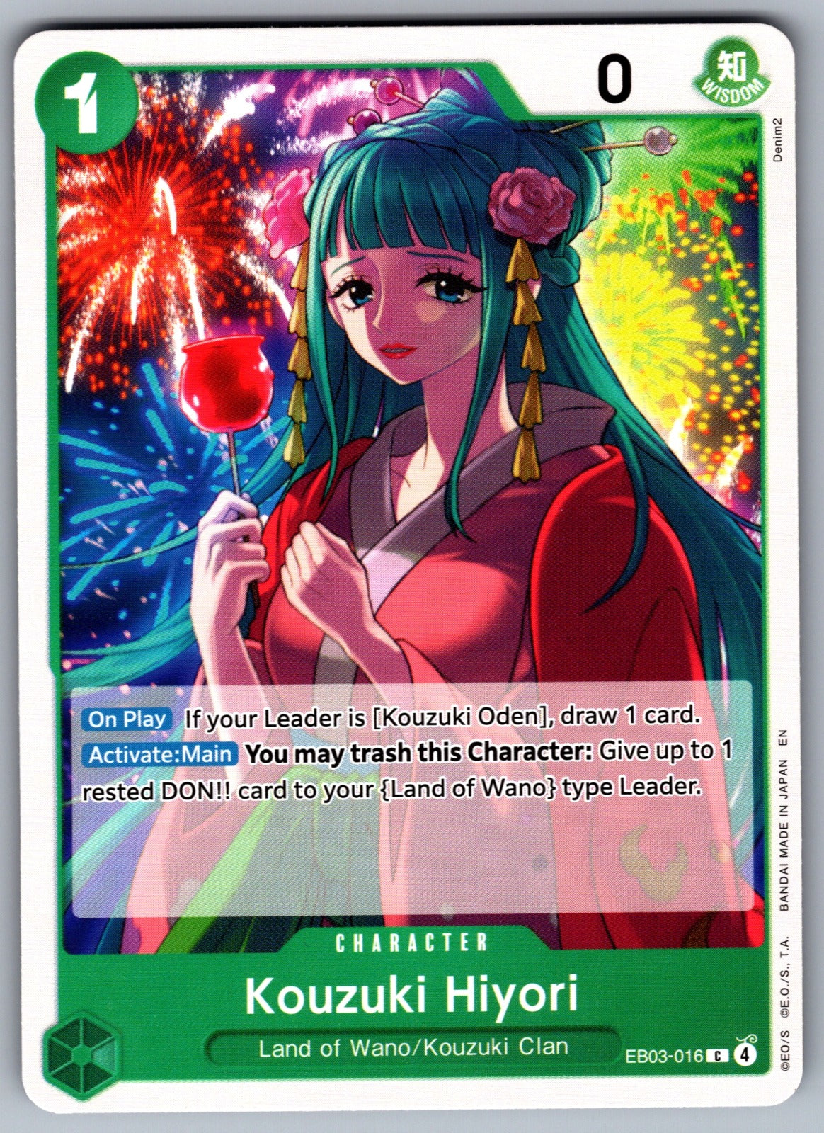 Kouzuki Hiyori C Extra Booster: One Piece Heroines Edition EB03-016 NM 2026