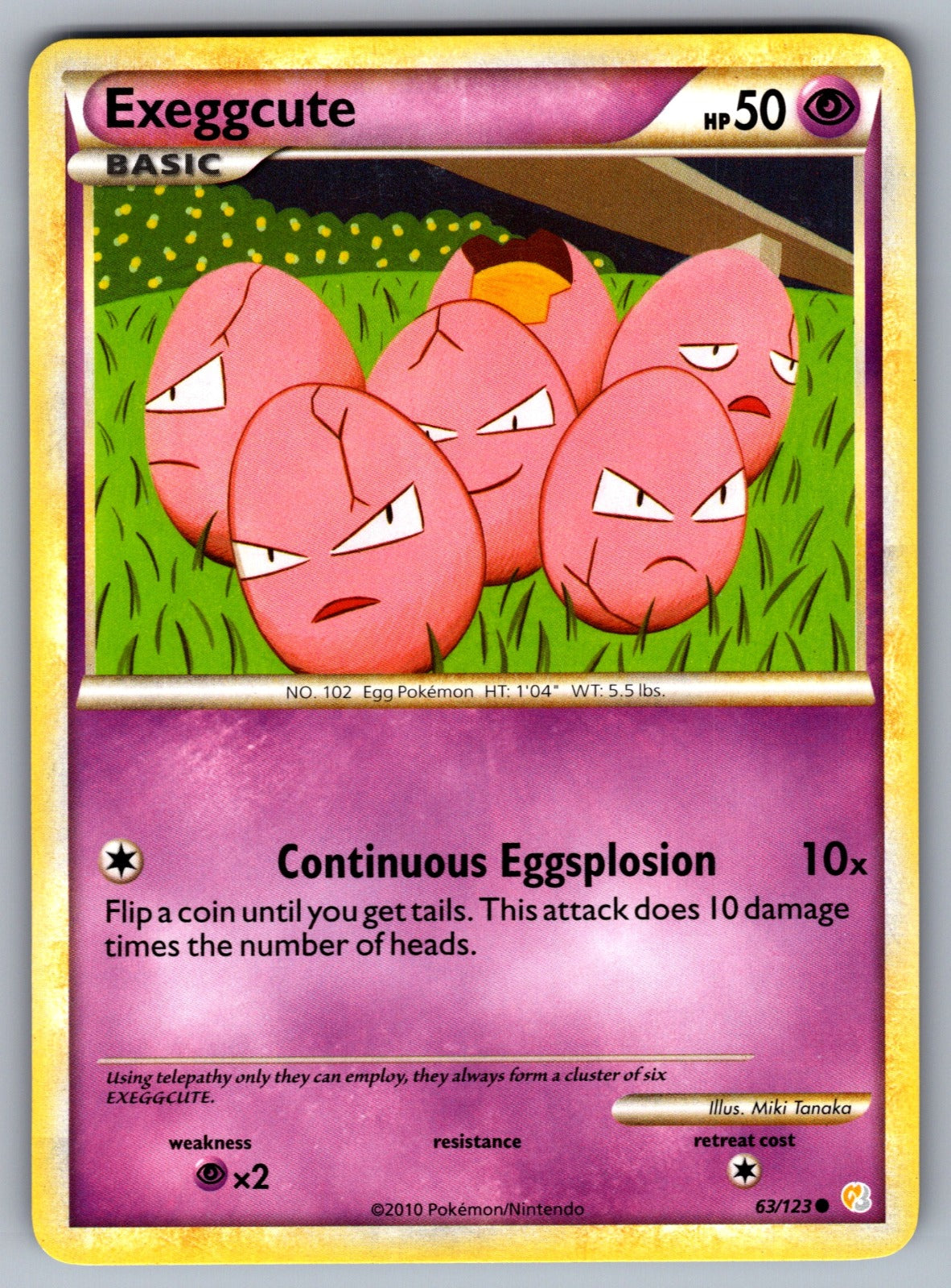 Exeggcute Common HeartGold SoulSilver 63/123 LP 2010