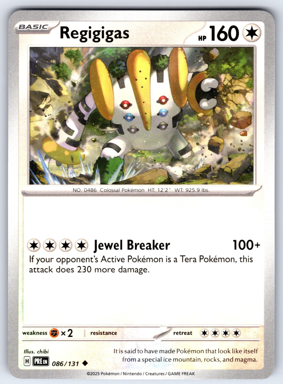 Regigigas Uncommon SV: Prismatic Evolutions 086/131 NM 2025