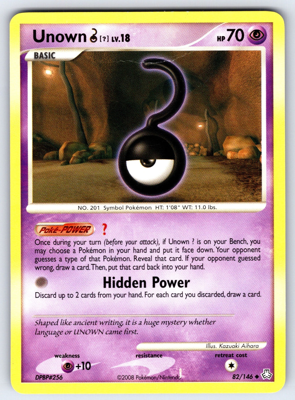 Unown (?) Uncommon Legends Awakened 82/146 LP 2008