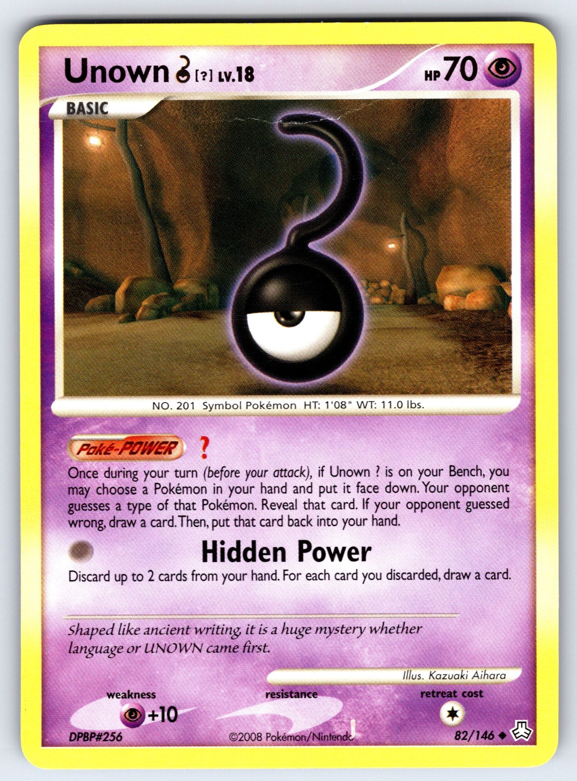 Unown (?) Uncommon Legends Awakened 82/146 LP 2008