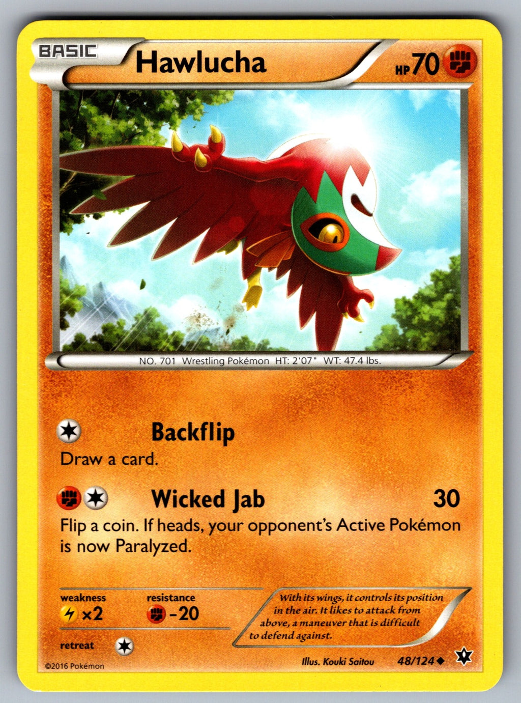 Hawlucha Uncommon XY - Fates Collide 48/124 LP 2016