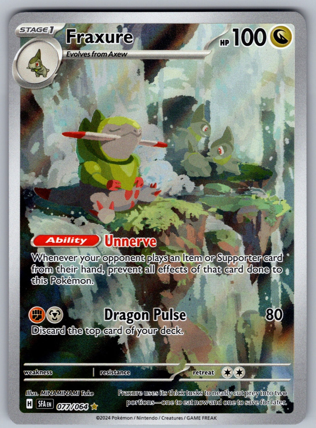 Fraxure Holo Illustration Rare SV: Shrouded Fable 077/064 NM 2024