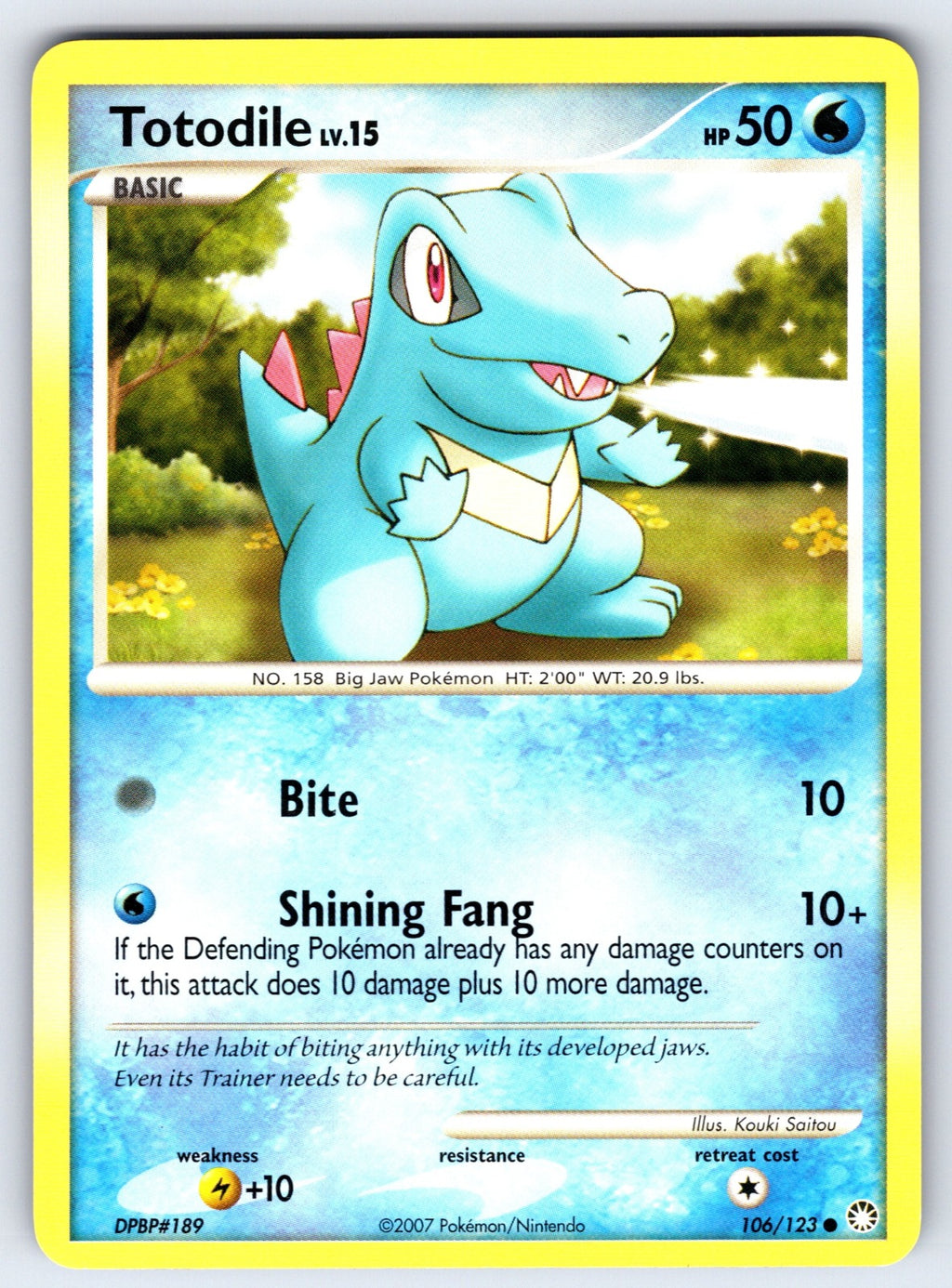 Totodile Common Mysterious Treasures 106/123 LP 2007