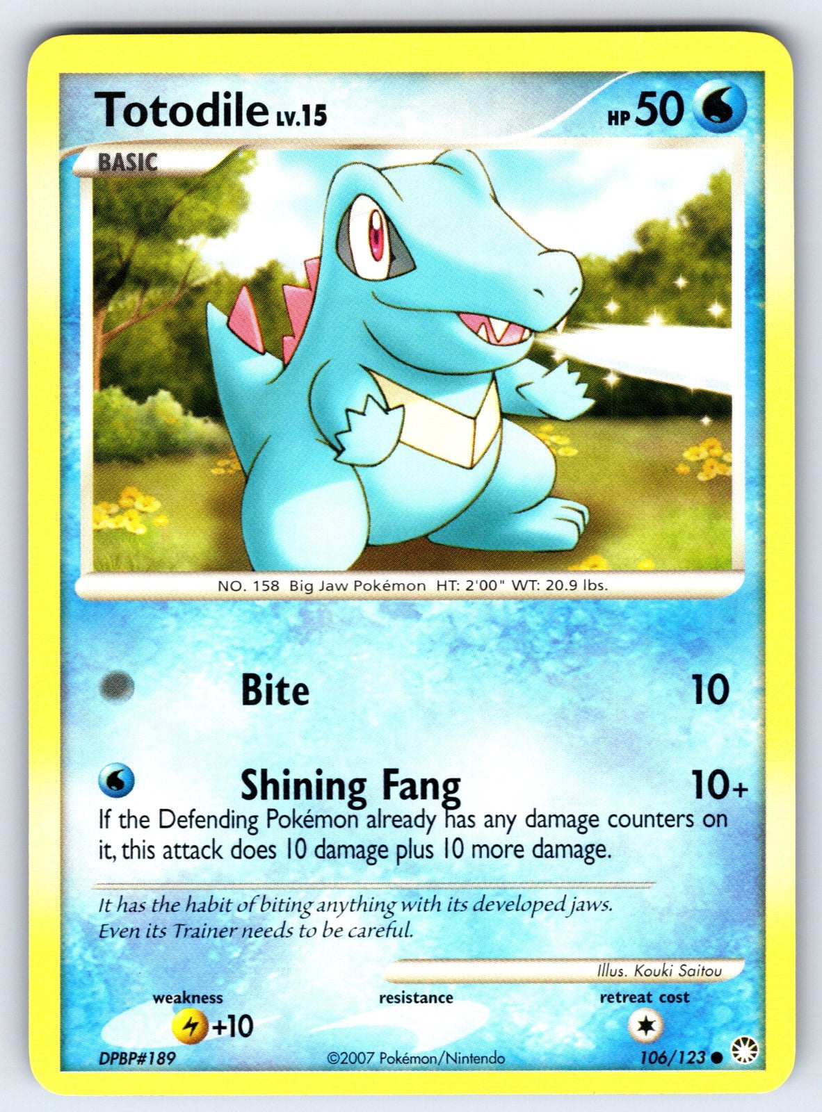 Totodile Common Mysterious Treasures 106/123 LP 2007