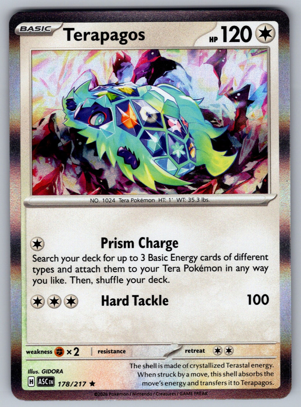 Terapagos Holo Rare ME: Ascended Heroes 178/217 NM 2026