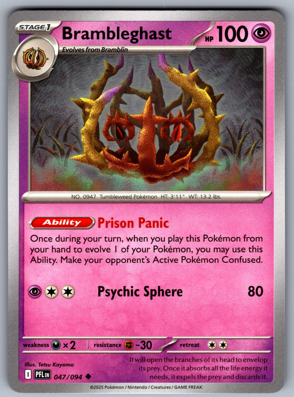 Brambleghast Uncommon ME02: Phantasmal Flames 047/094 NM 2025