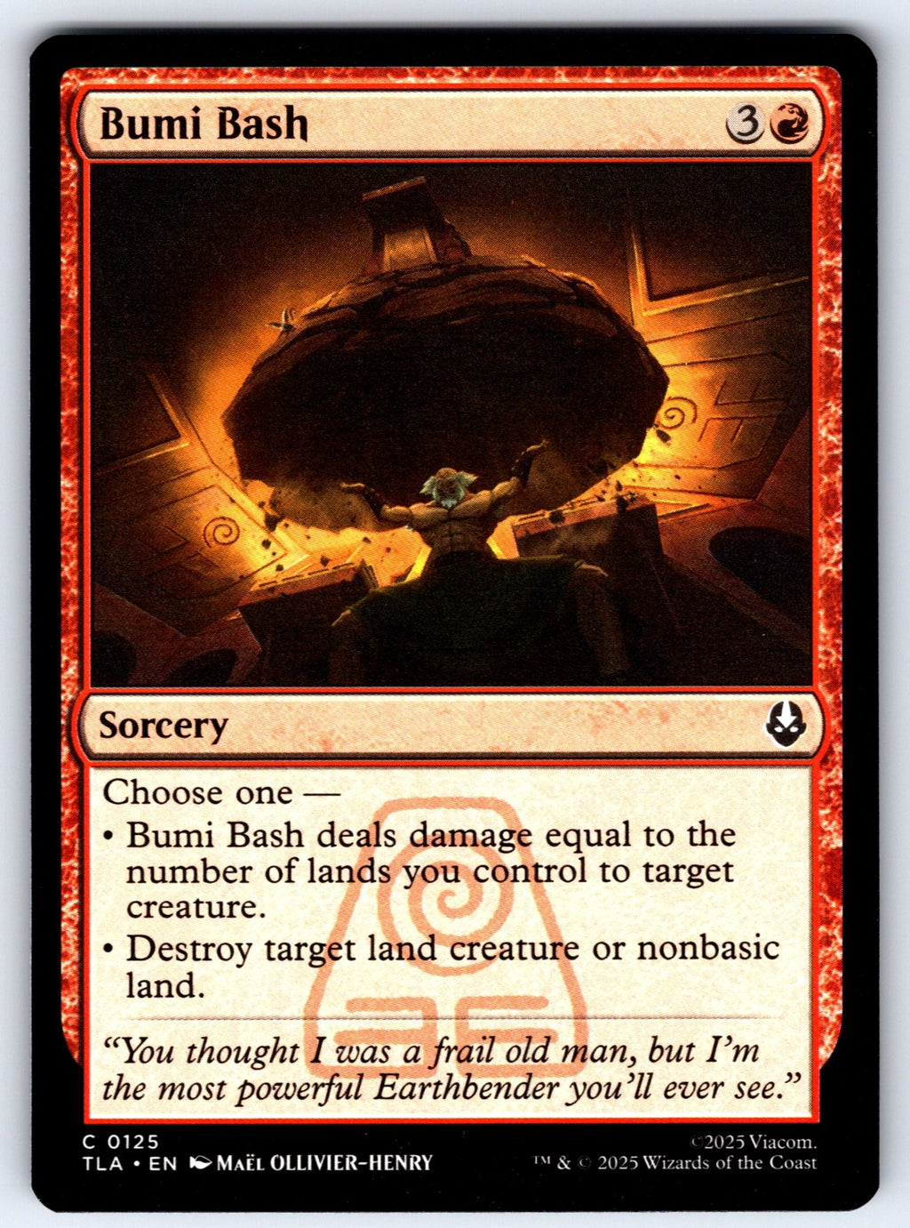 Bumi Bash C Avatar: The Last Airbender 125 NM 2025