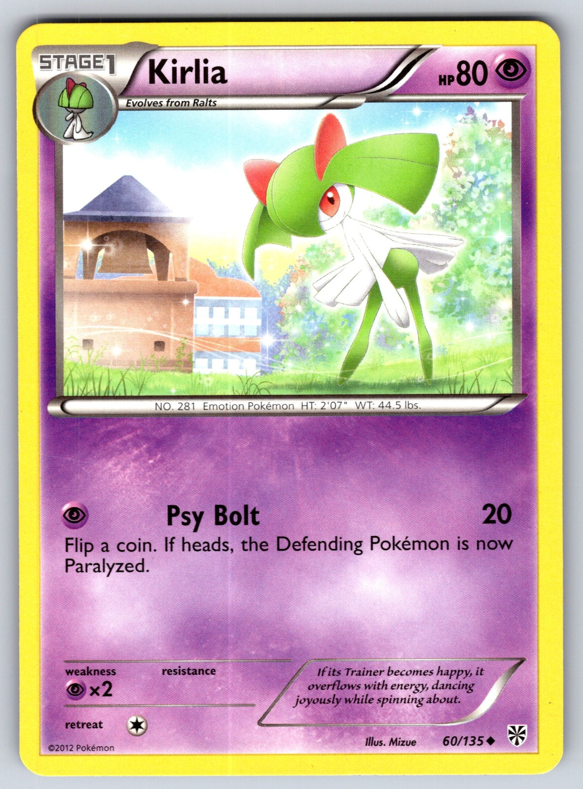 Kirlia Uncommon Plasma Storm 60/135 LP 2013
