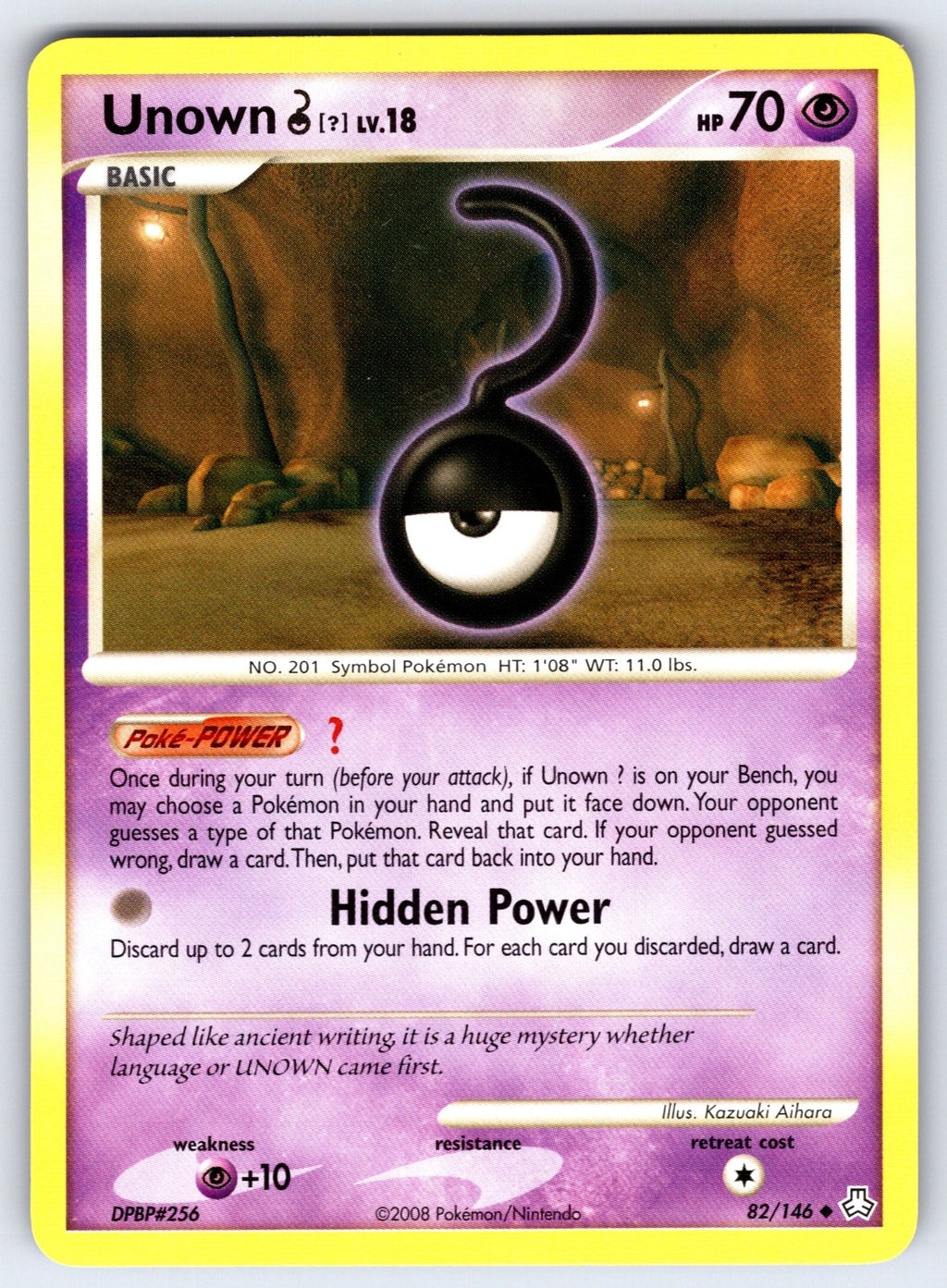 Unown (?) Uncommon Legends Awakened 82/146 LP 2008