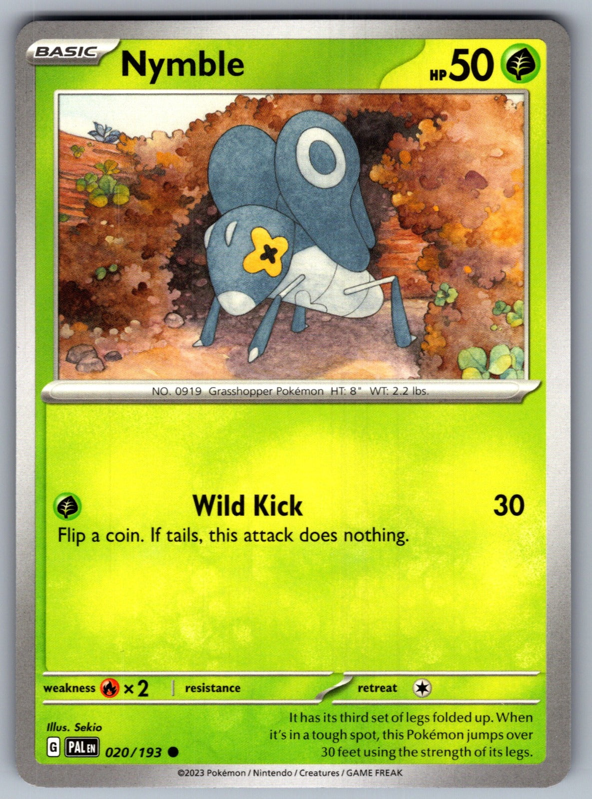 Nymble Common SV02: Paldea Evolved 020/193 NM 2023