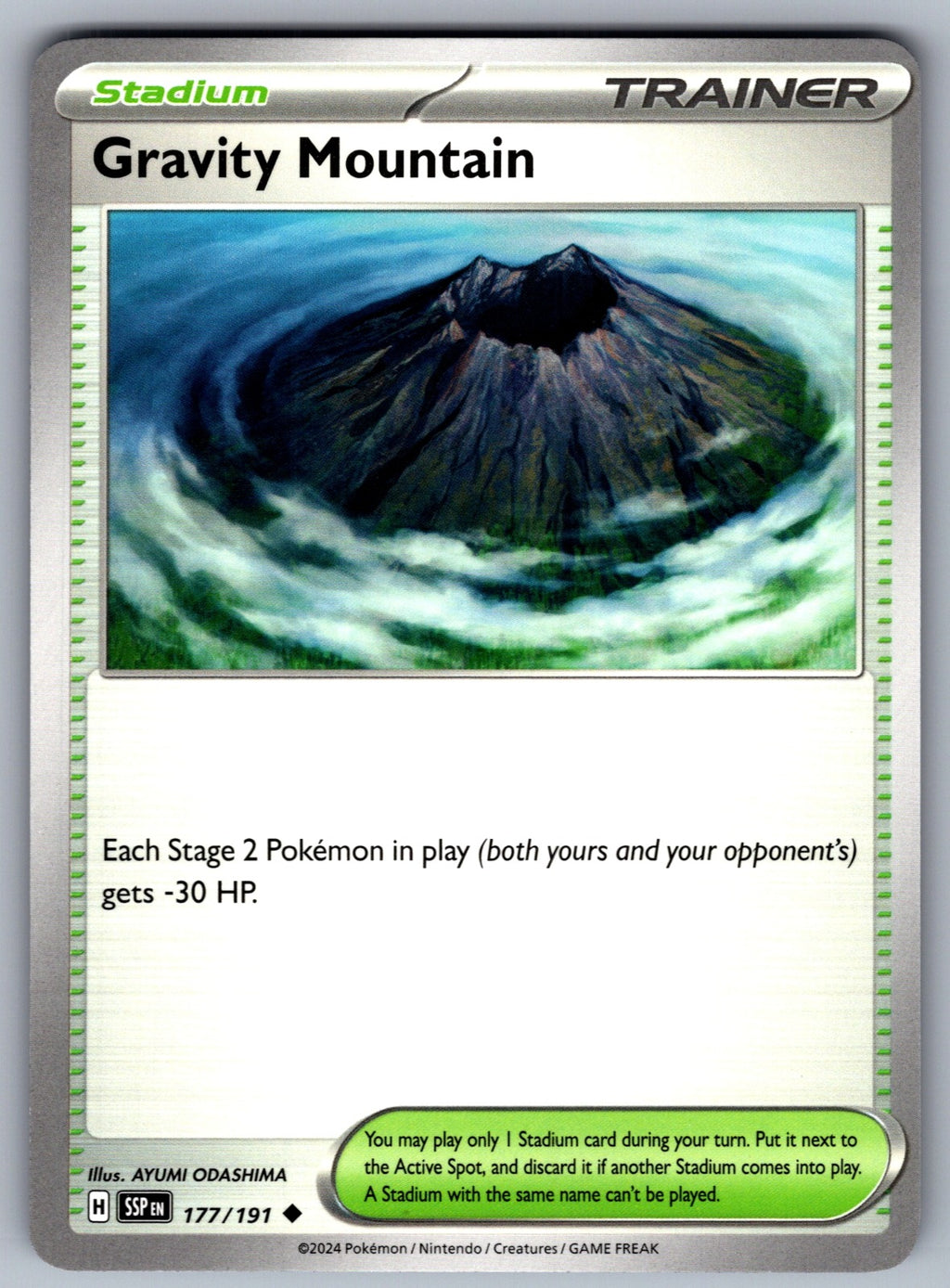 Gravity Mountain Uncommon SV08: Surging Sparks 177/191 NM 2024