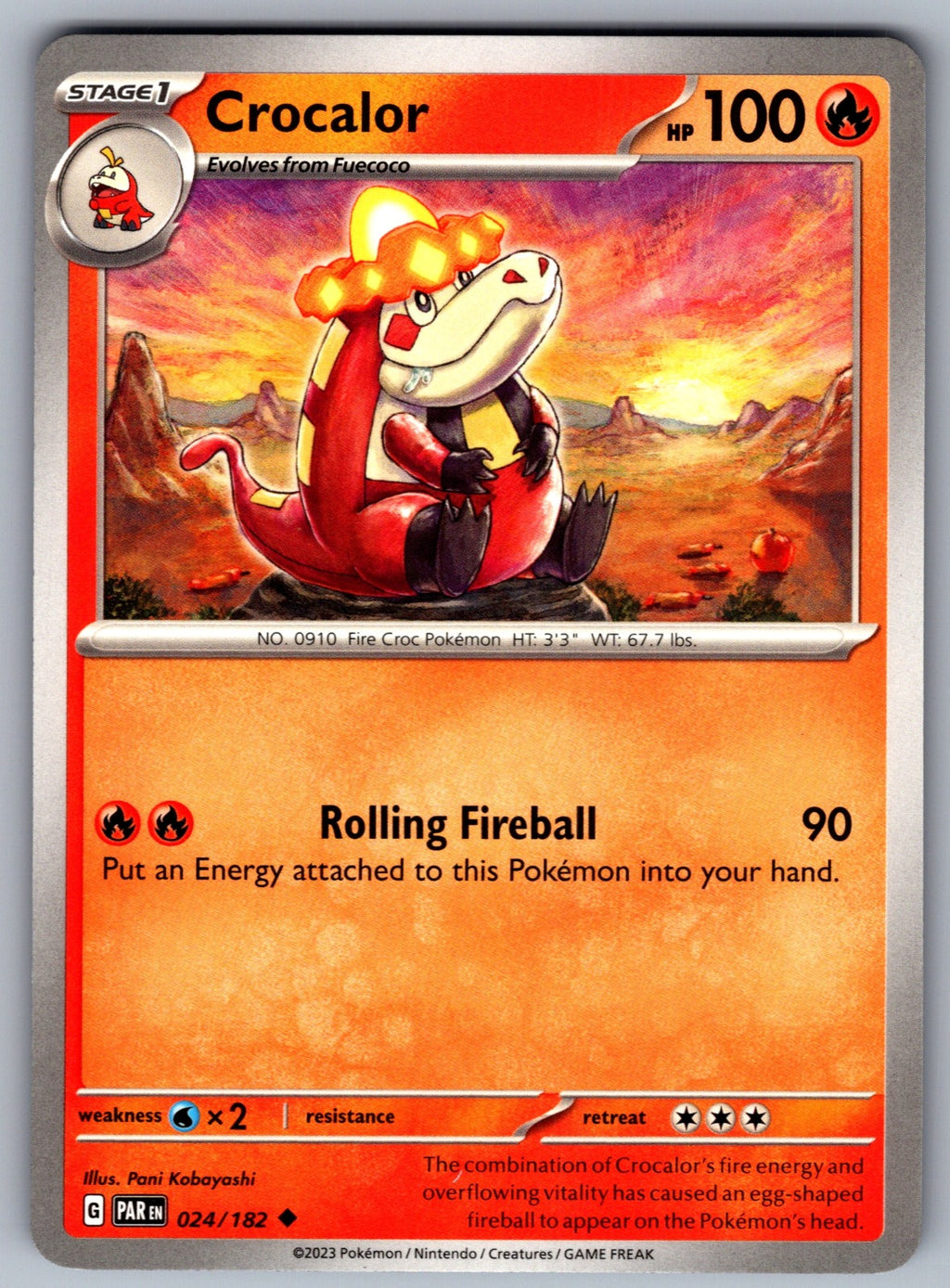 Crocalor Uncommon SV04: Paradox Rift 024/182 NM 2023