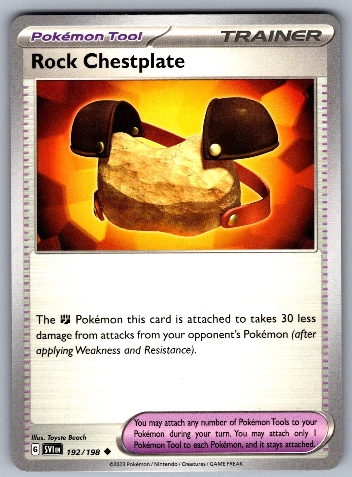 Rock Chestplate Uncommon SV01: Scarlet & Violet Base Set 192/198 NM 2023