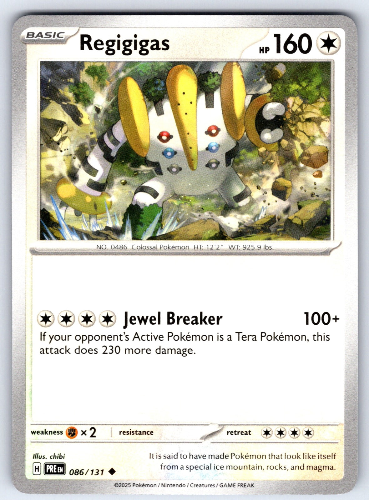 Regigigas Uncommon SV: Prismatic Evolutions 086/131 NM 2025