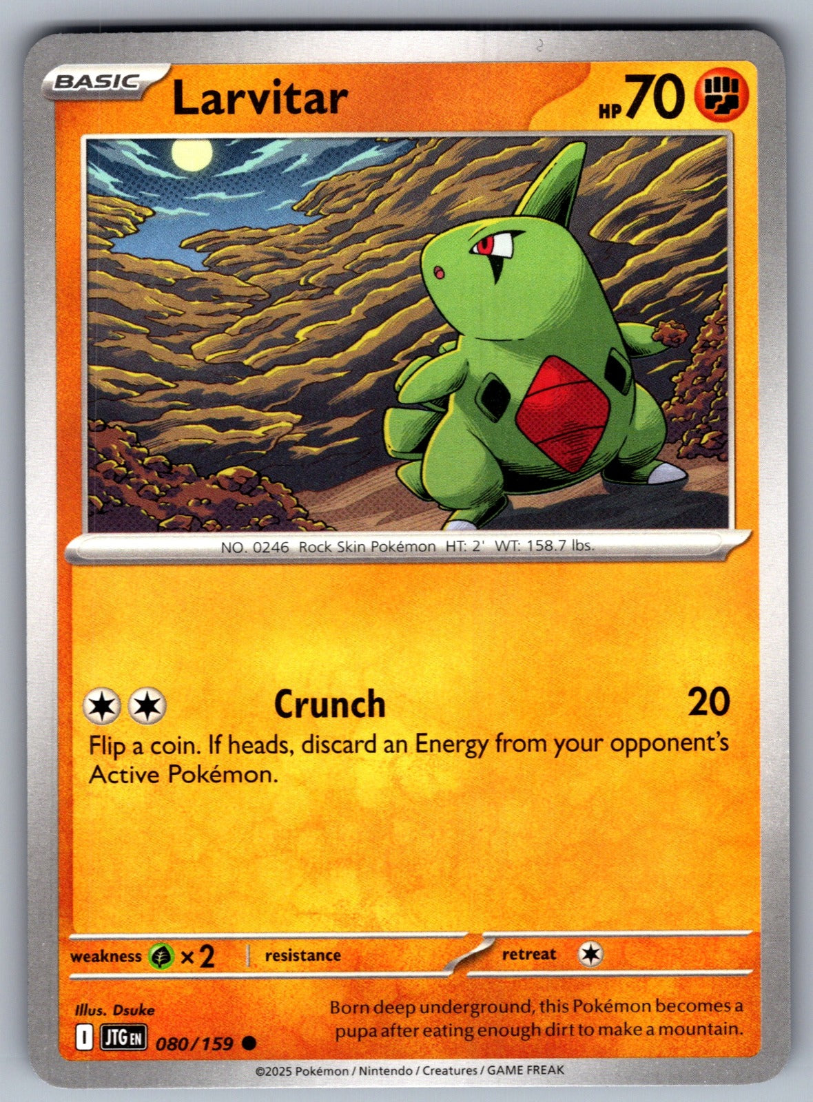 Larvitar Common SV09: Journey Together 080/159 NM 2025