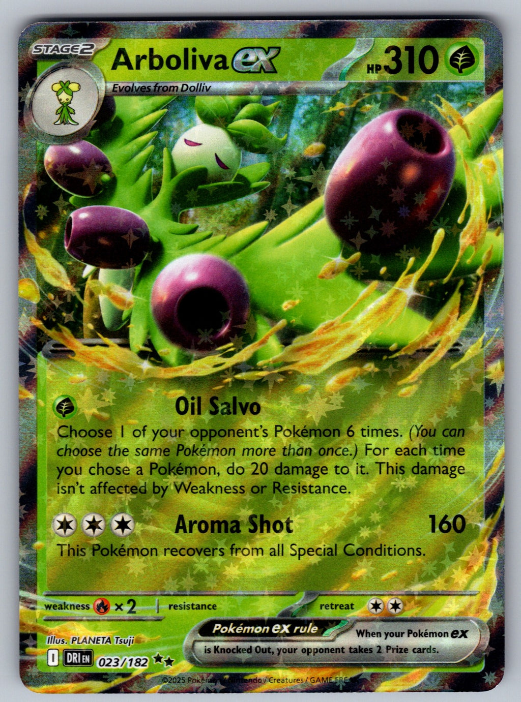 Arboliva ex Holo Double Rare SV10: Destined Rivals 023/182 NM 2025