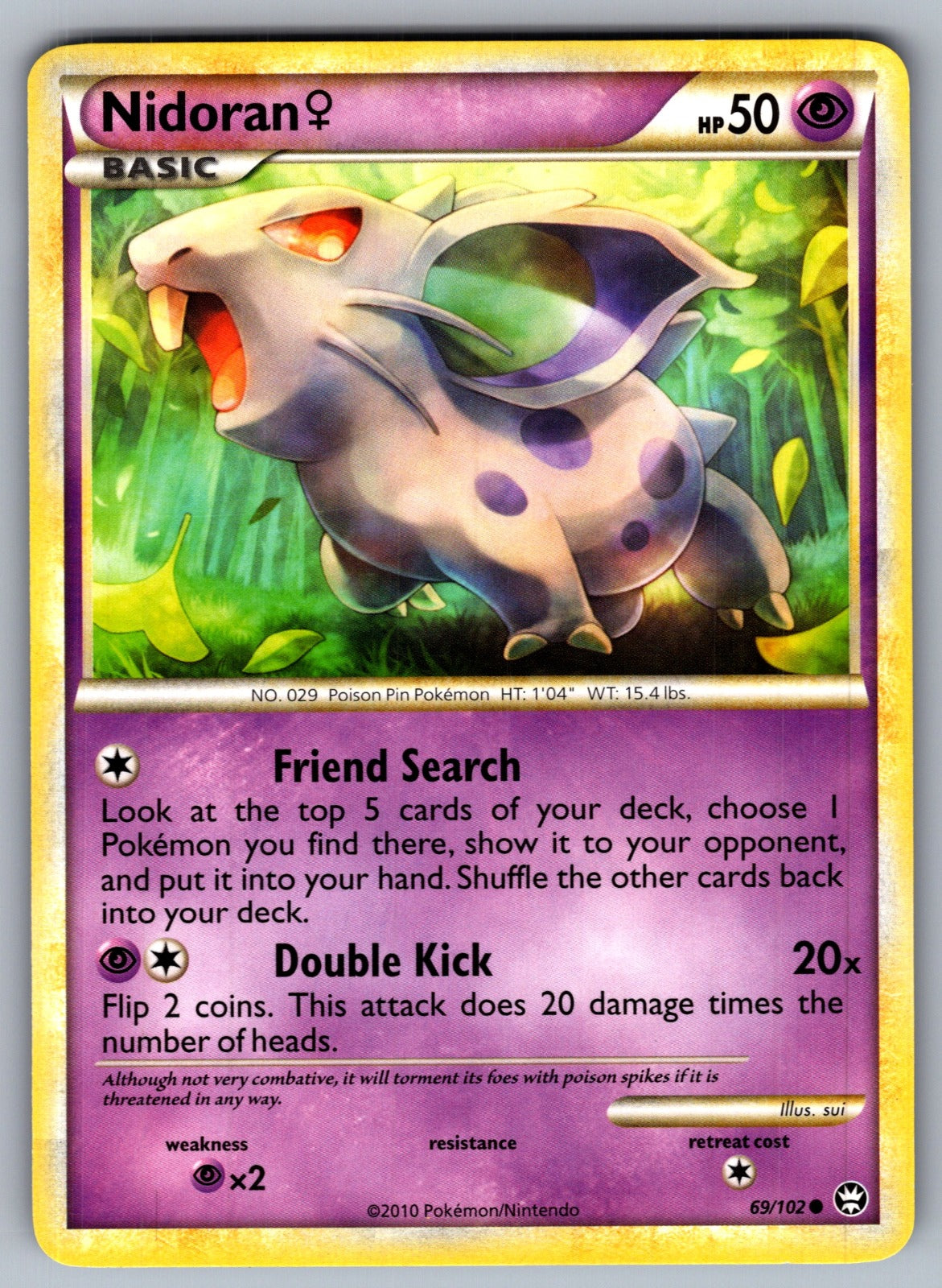 Nidoran F Common Triumphant 69/102 LP 2010