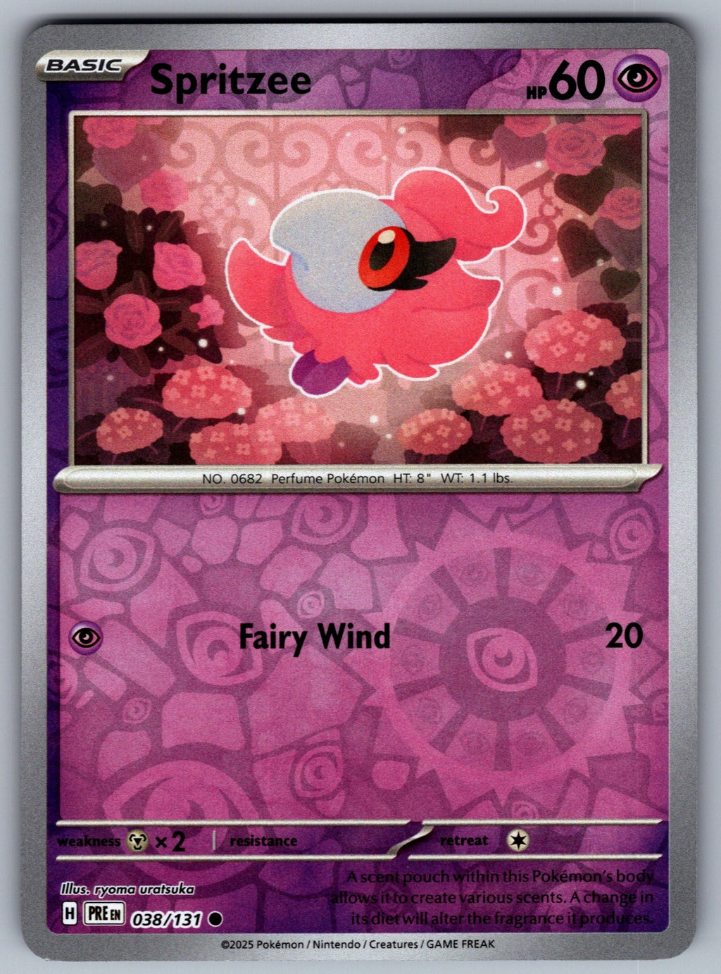Spritzee Reverse Holo Common SV: Prismatic Evolutions 038/131 NM 2025