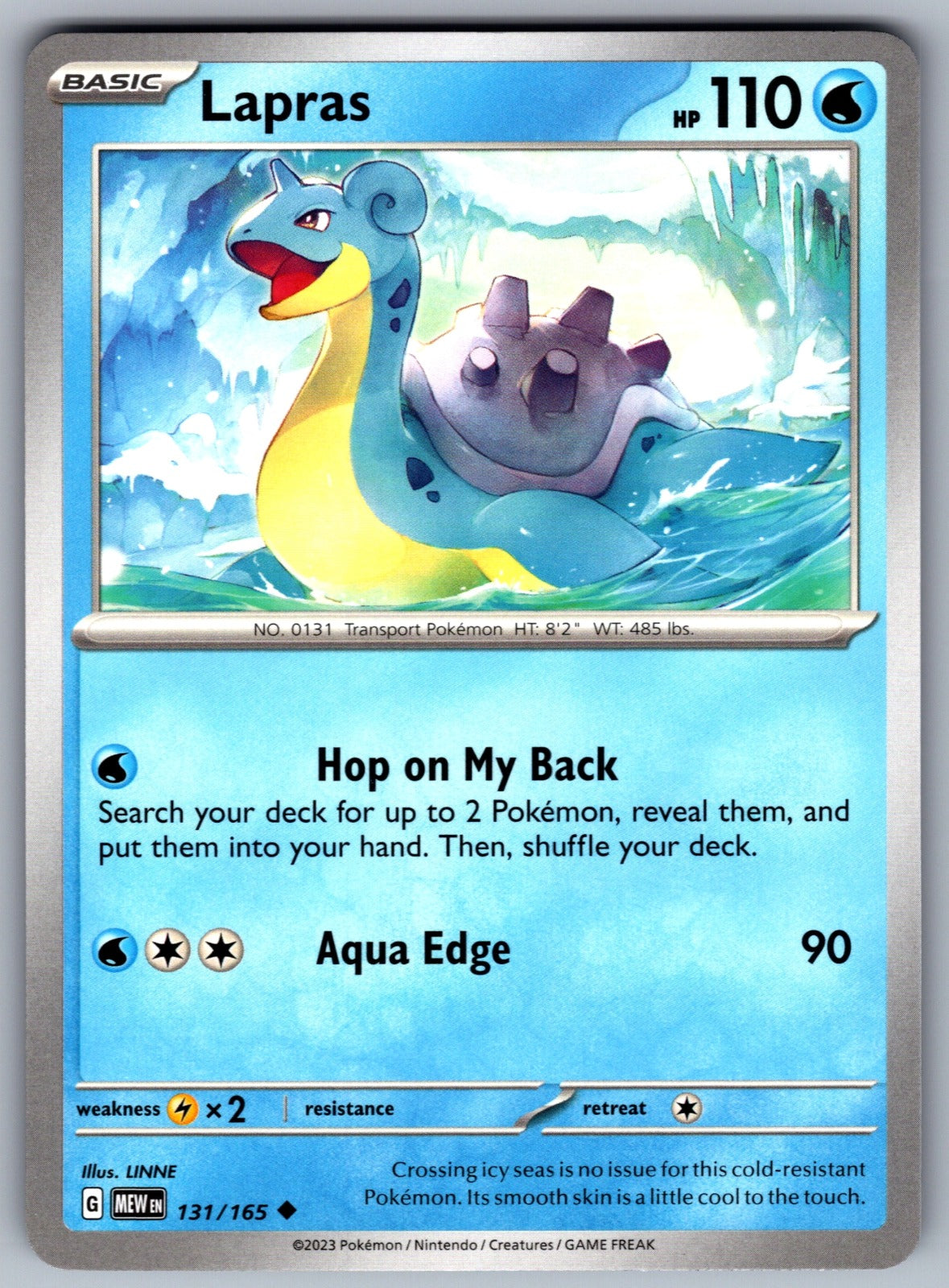 Lapras Uncommon SV: Scarlet & Violet 151 131/165 NM 2023