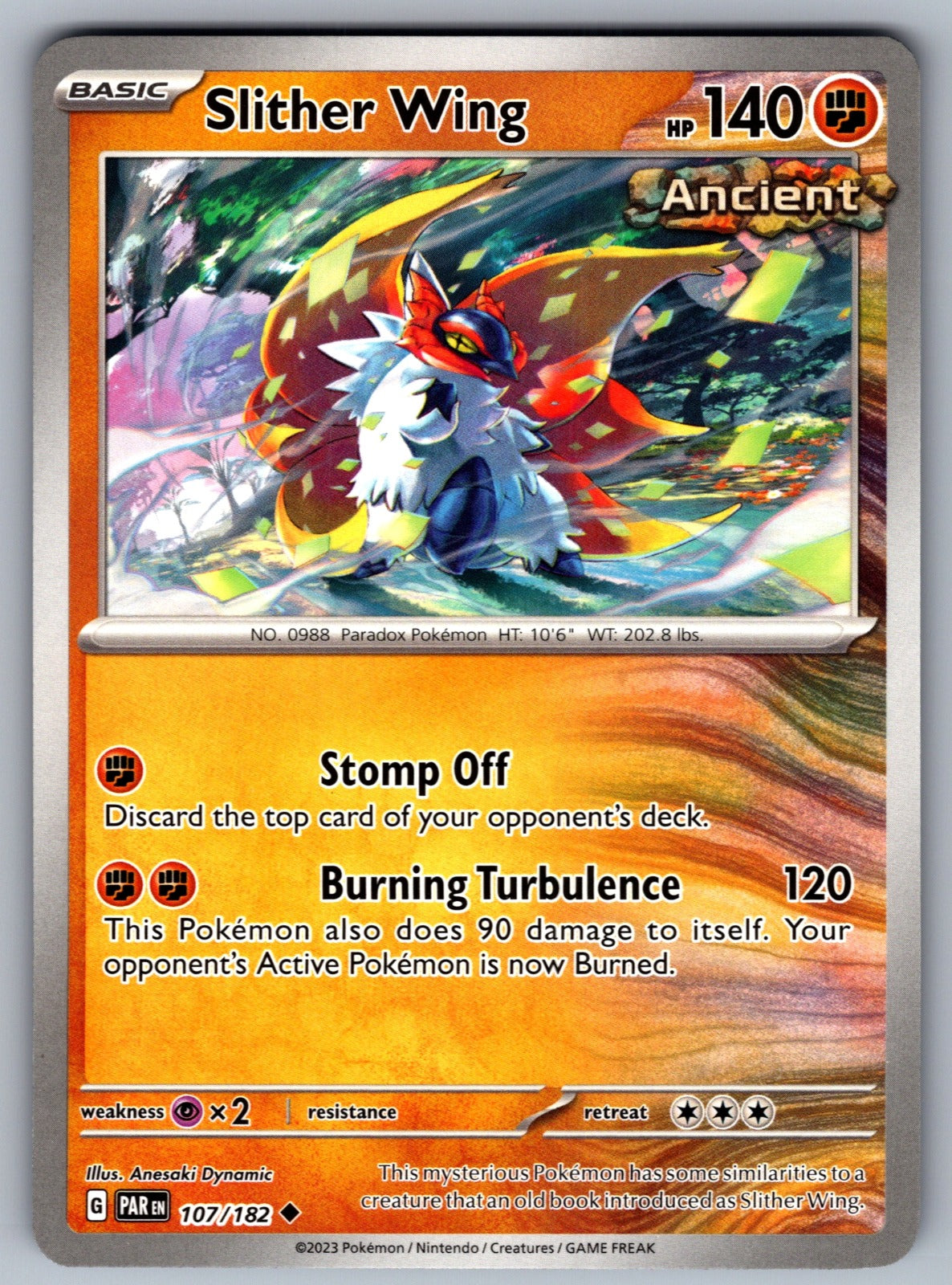 Slither Wing Uncommon SV04: Paradox Rift 107/182 NM 2023