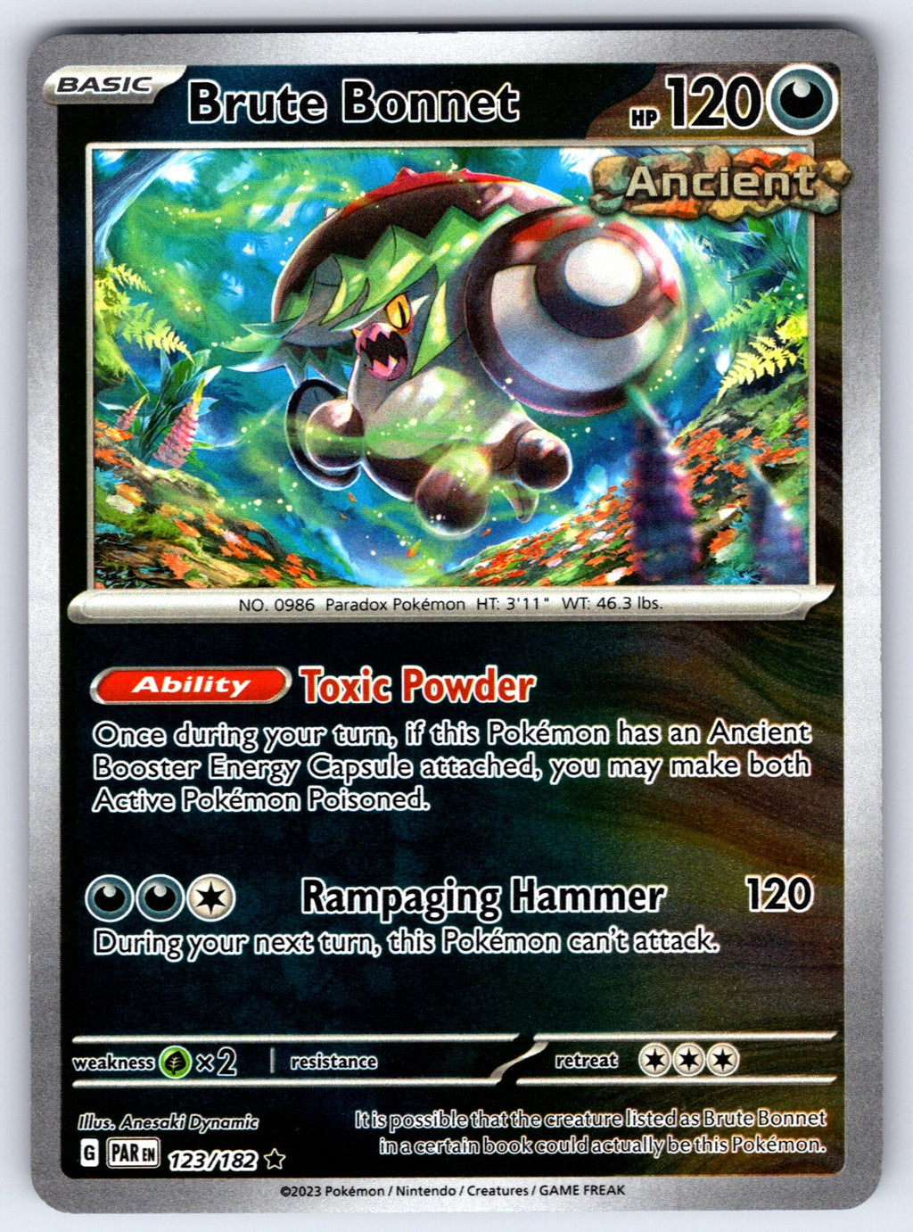 Brute Bonnet Rare Prize Pack Series Cards 123/182 NM 2022