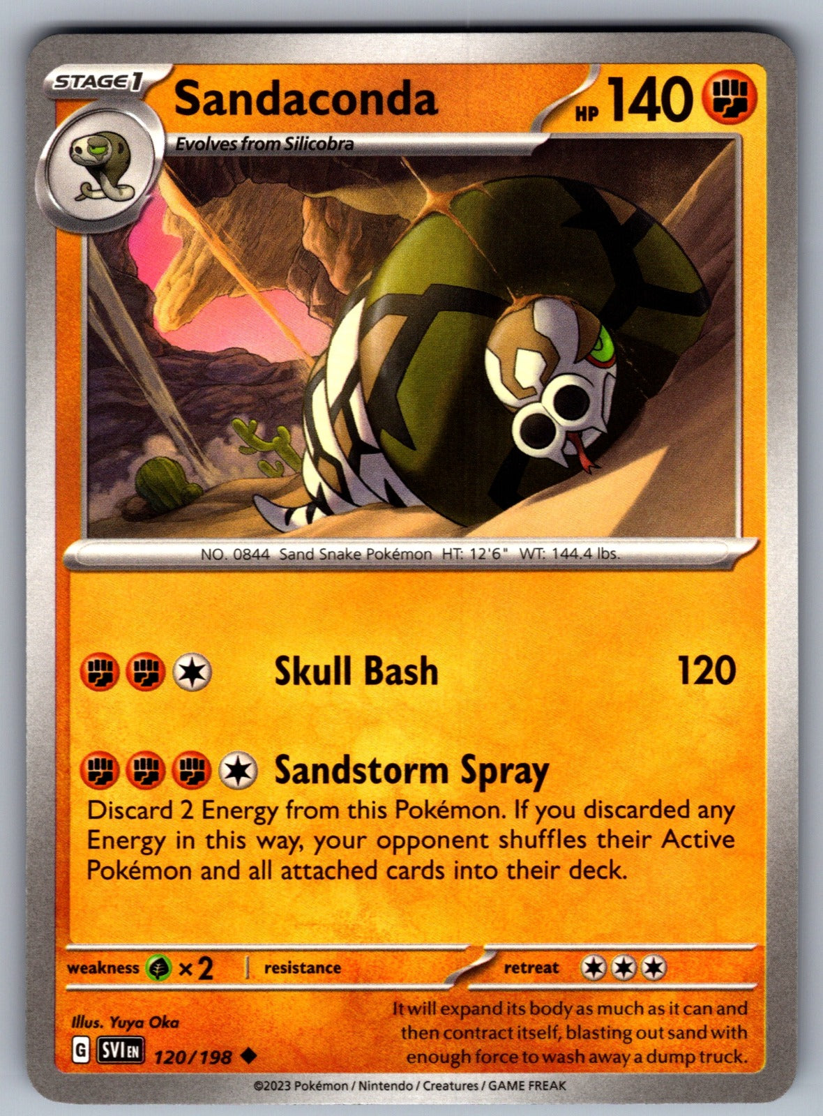 Sandaconda Uncommon SV01: Scarlet & Violet Base Set 120/198 NM 2023