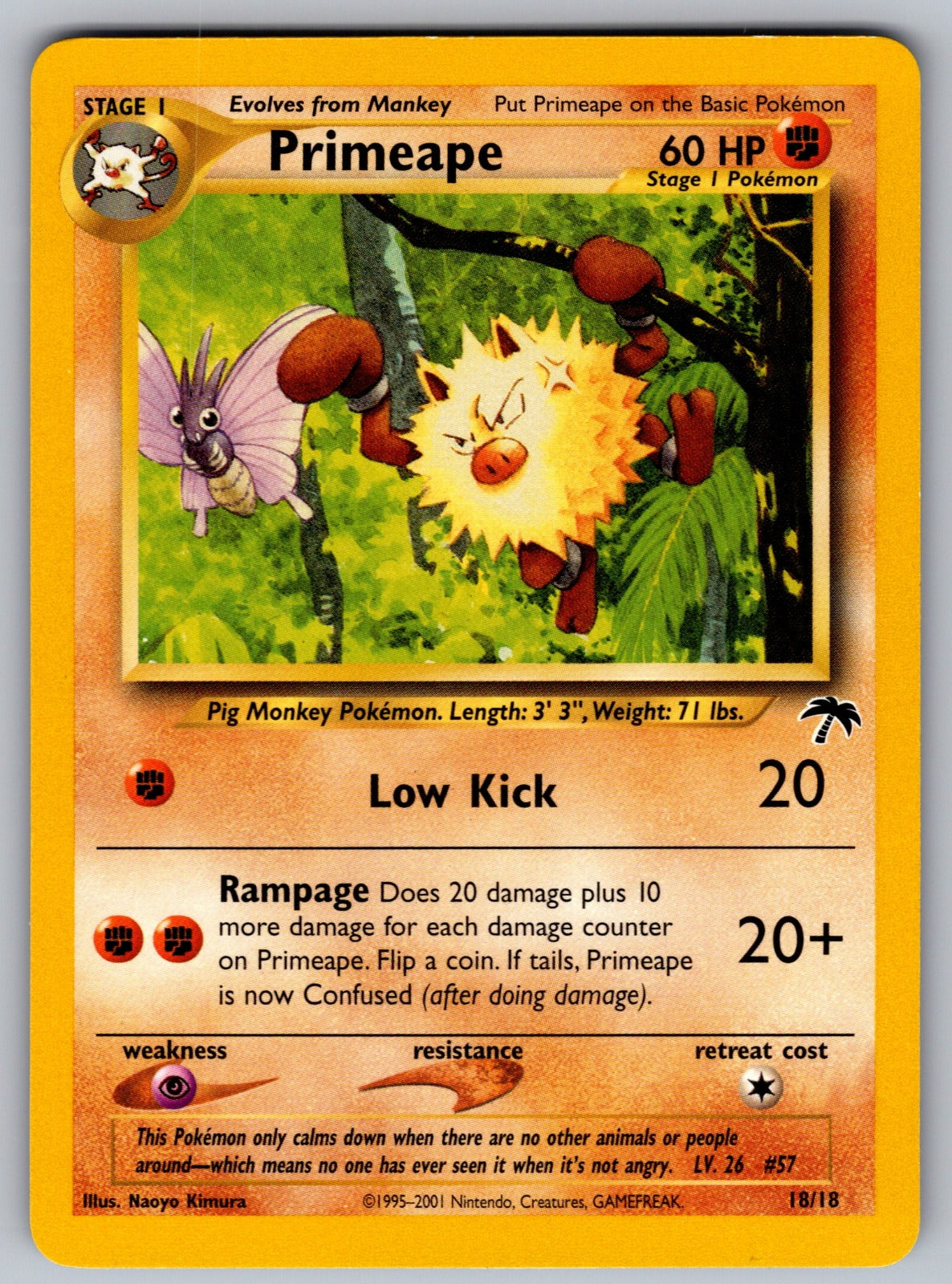 Primeape Promo Southern Islands 18/18 NM 2001