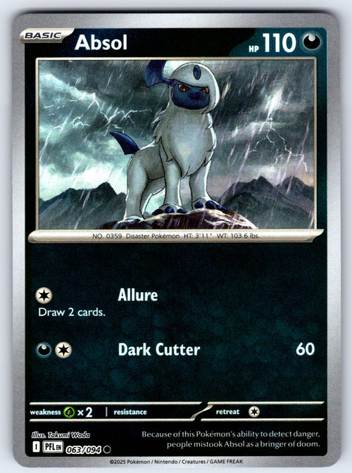 Absol Reverse Holo Common ME02: Phantasmal Flames 063/094 NM 2025