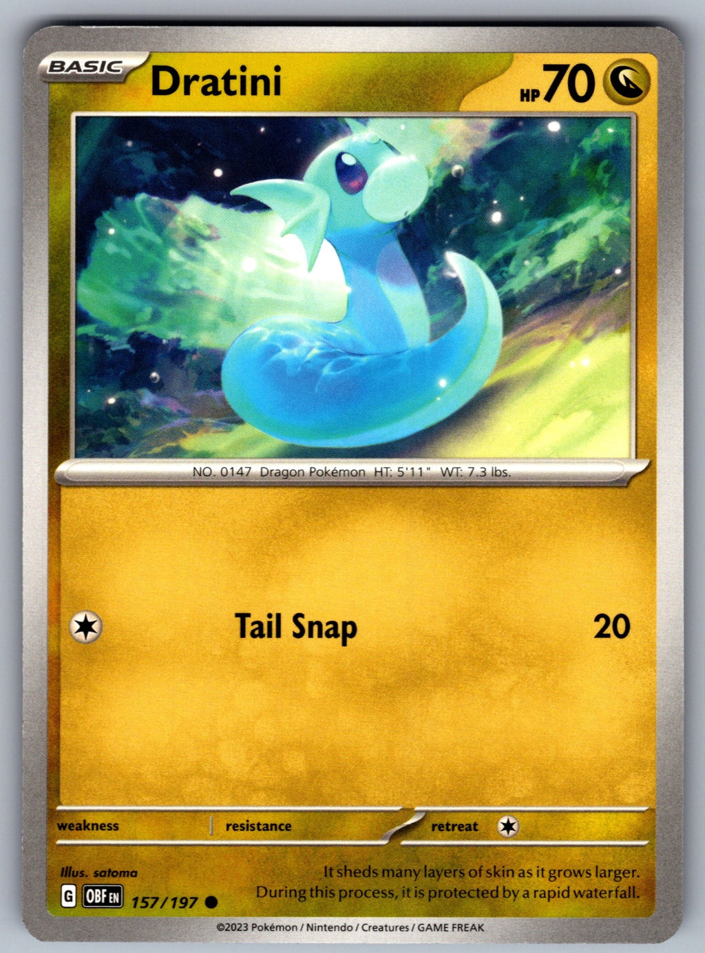 Dratini Common SV03: Obsidian Flames 157/197 NM 2023