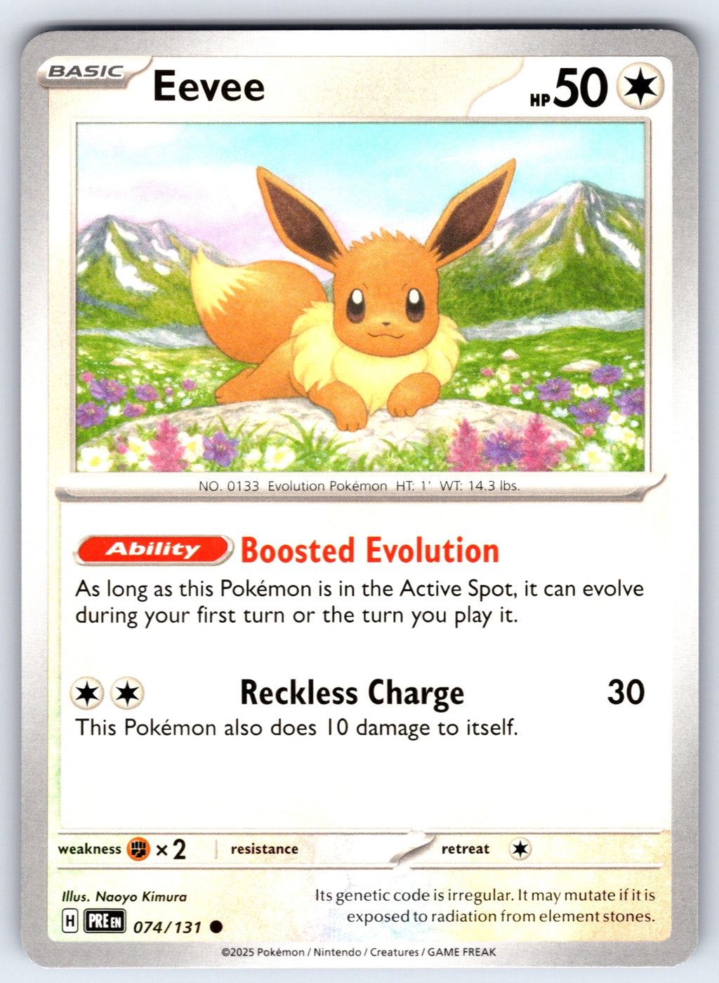 Eevee Common SV: Prismatic Evolutions 074/131 NM 2025